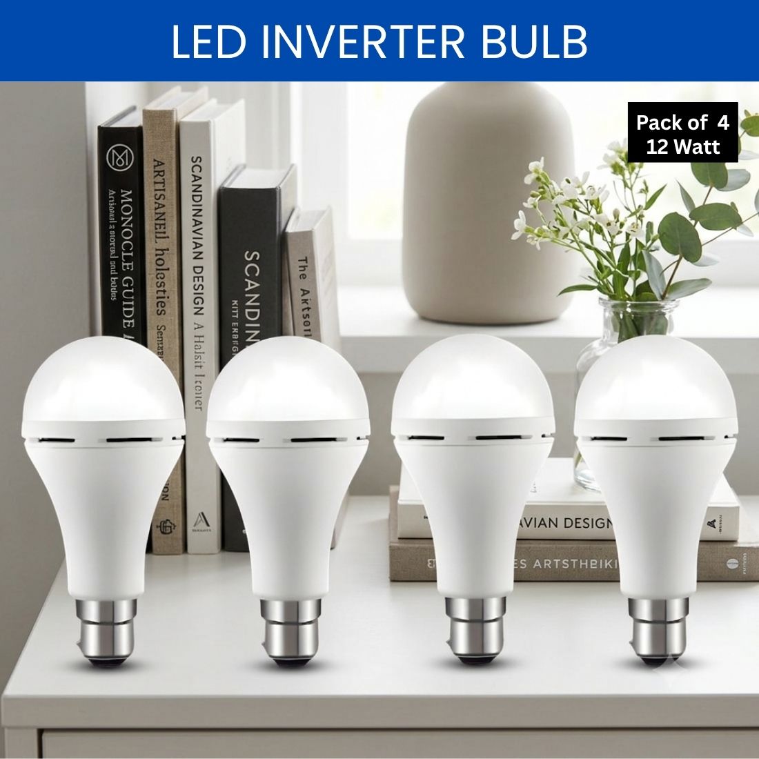 Rechargeable Emergency LED Bulb, Power Cut Backup Light For Home Pack of-4 LR273 4 hrs Bulb Emergency Light-image-15