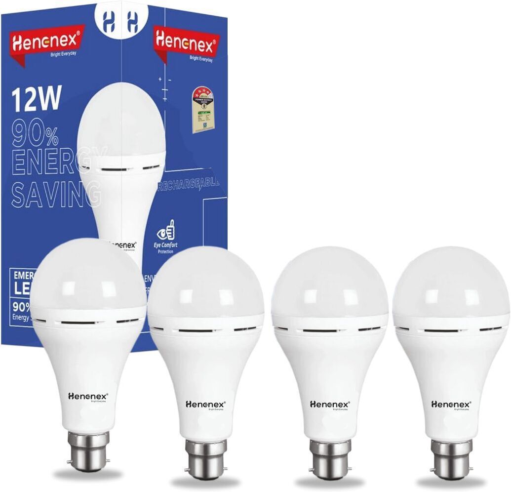 henonex 12W LED Bulb with Multi-Mode Functionality|Pck of 4 4 hrs Bulb Emergency Light-picture-28