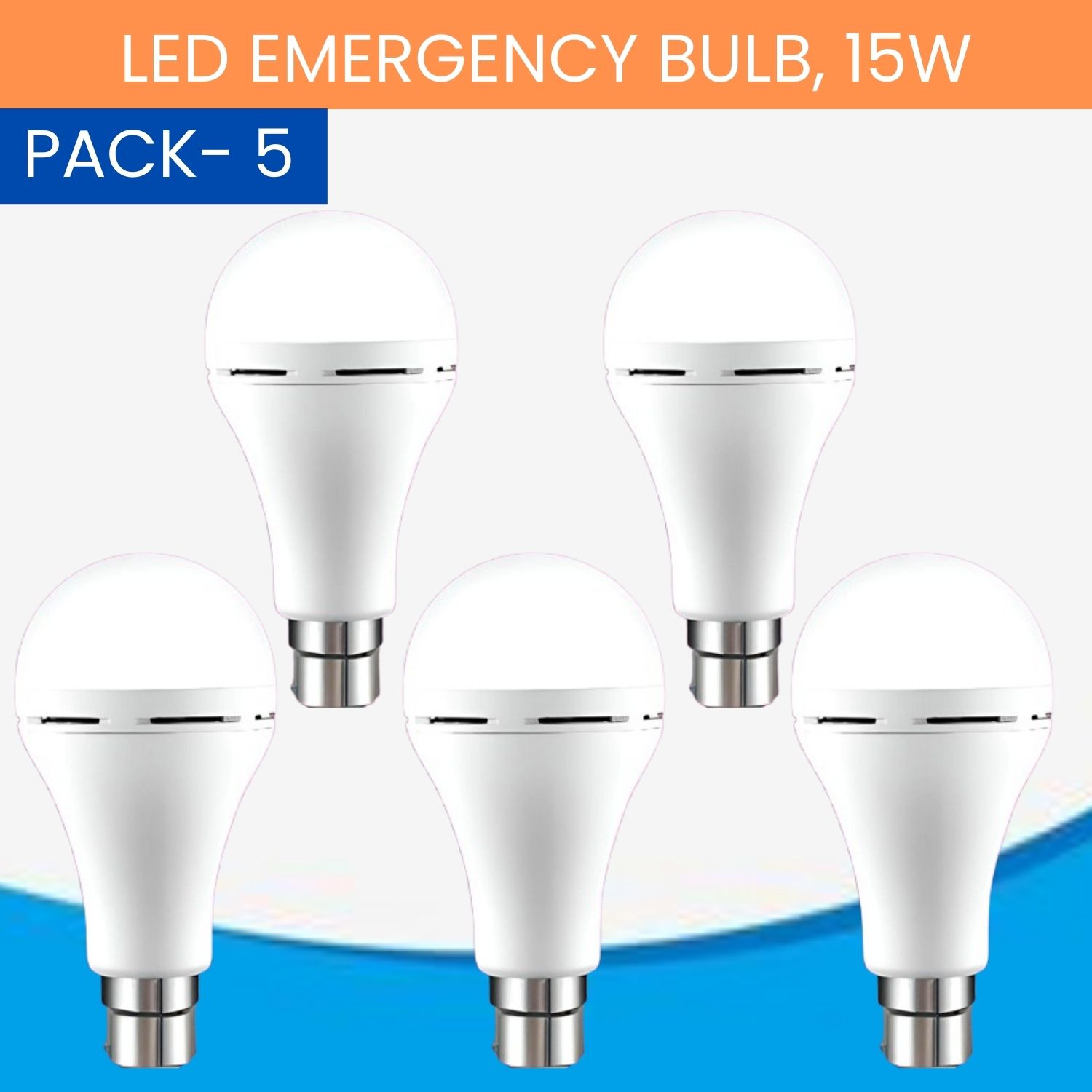 sacro 15W Rechargeable Inverter LED Bulb with Upto 4H.Power Cut Lighting Pack of_5D239 4 hrs Bulb Emergency Light-picture-22