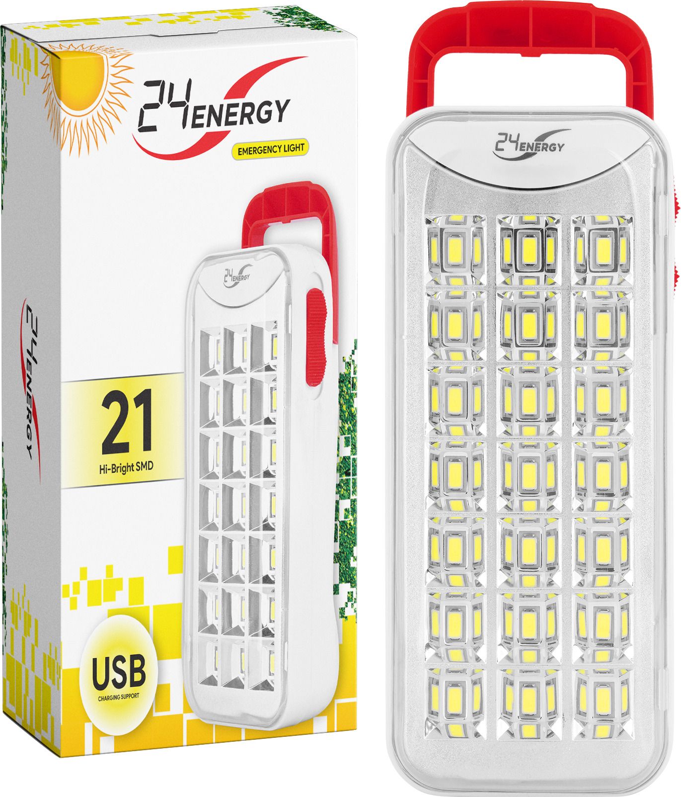 Mini Emergency Rechargeable light with 21 LED + 1000mAh 4 hrs Flood Lamp Emergency Light