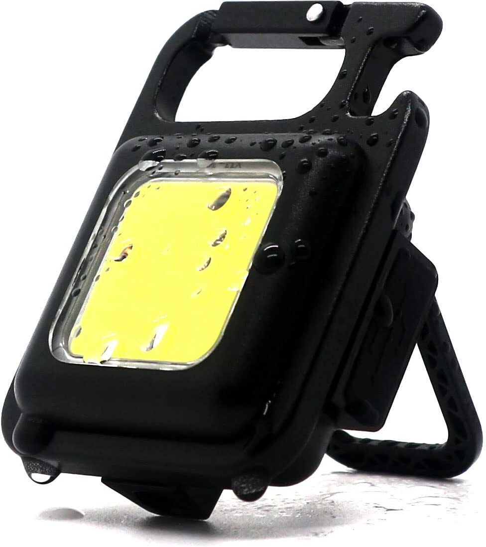 Multi-Functional COB Keychain Light - Magnetic Work Light & Bottle Opener 2.5 hrs Torch Emergency Light-image-28