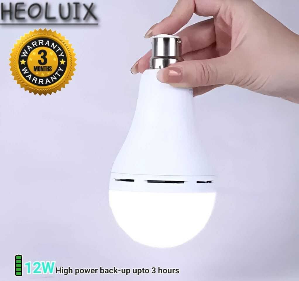 rechargeable inverter 12 watt battery backup 4 hrs Bulb Emergency Light