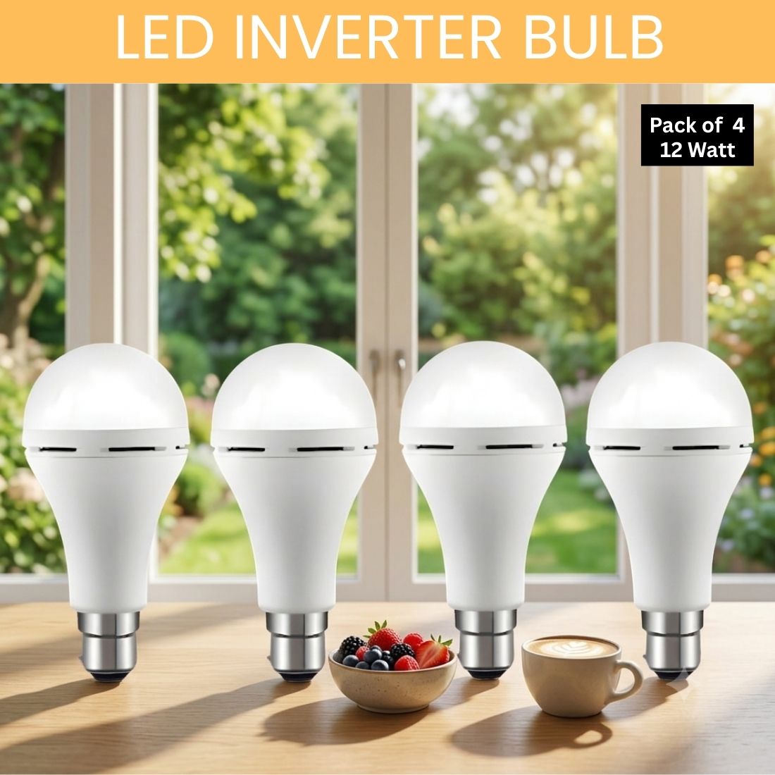 Rechargeable Emergency LED Bulb, Power Cut Backup Light For Home Pack of-4 JR3 4 hrs Bulb Emergency Light-image-27