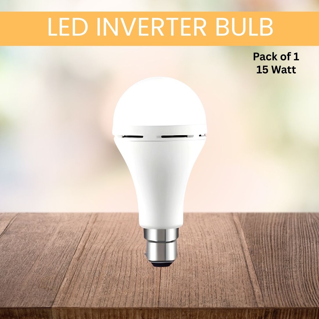 15W Rechargeable Emergency Inverter LED Bulb, Upto 4 Hours Battery For HomeI124 4 hrs Bulb Emergency Light-image-49