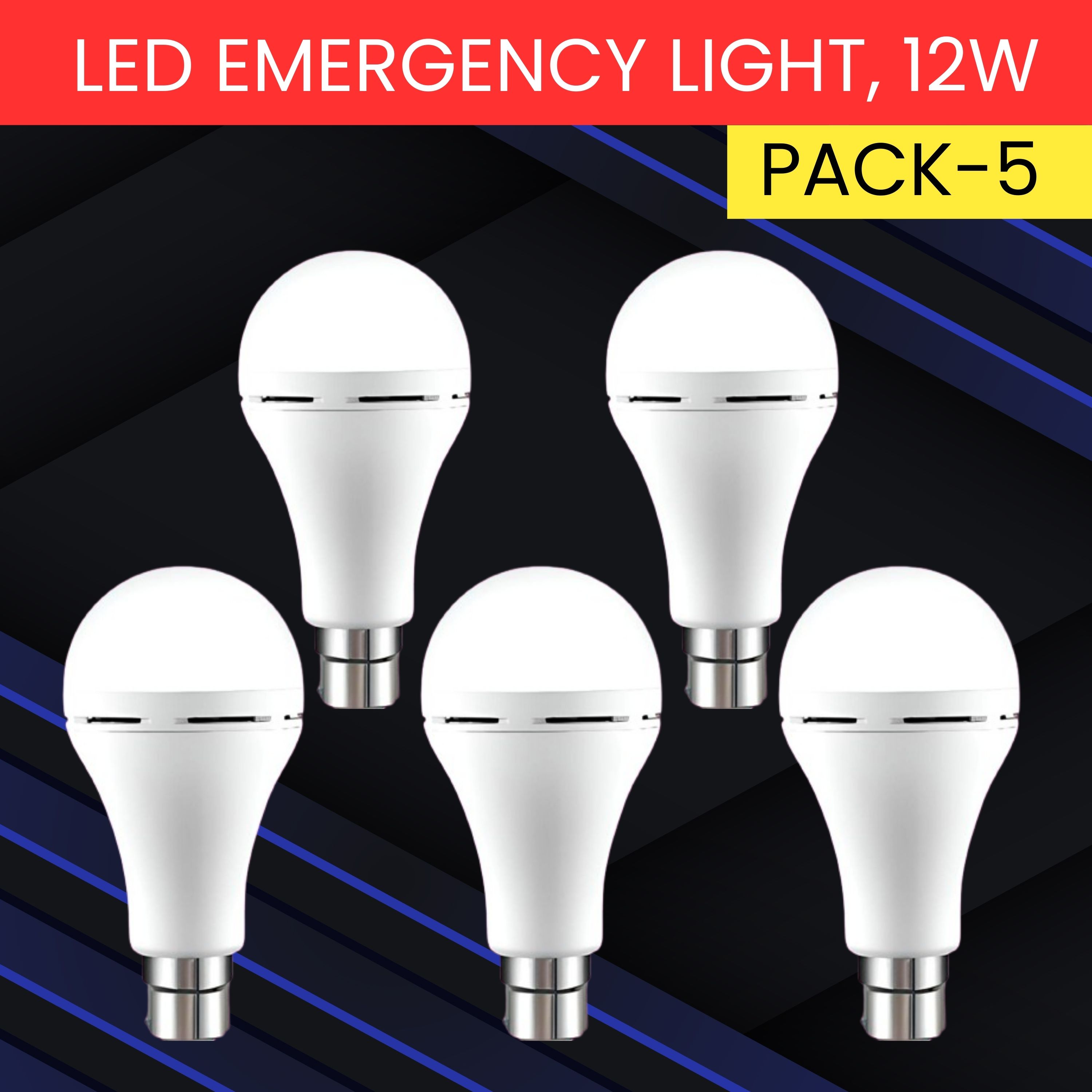 sacro 12W Rechargeable Inverter LED Bulb with Upto 4H.Power Cut Lighting Pack of_5Q82 4 hrs Bulb Emergency Light-picture-17