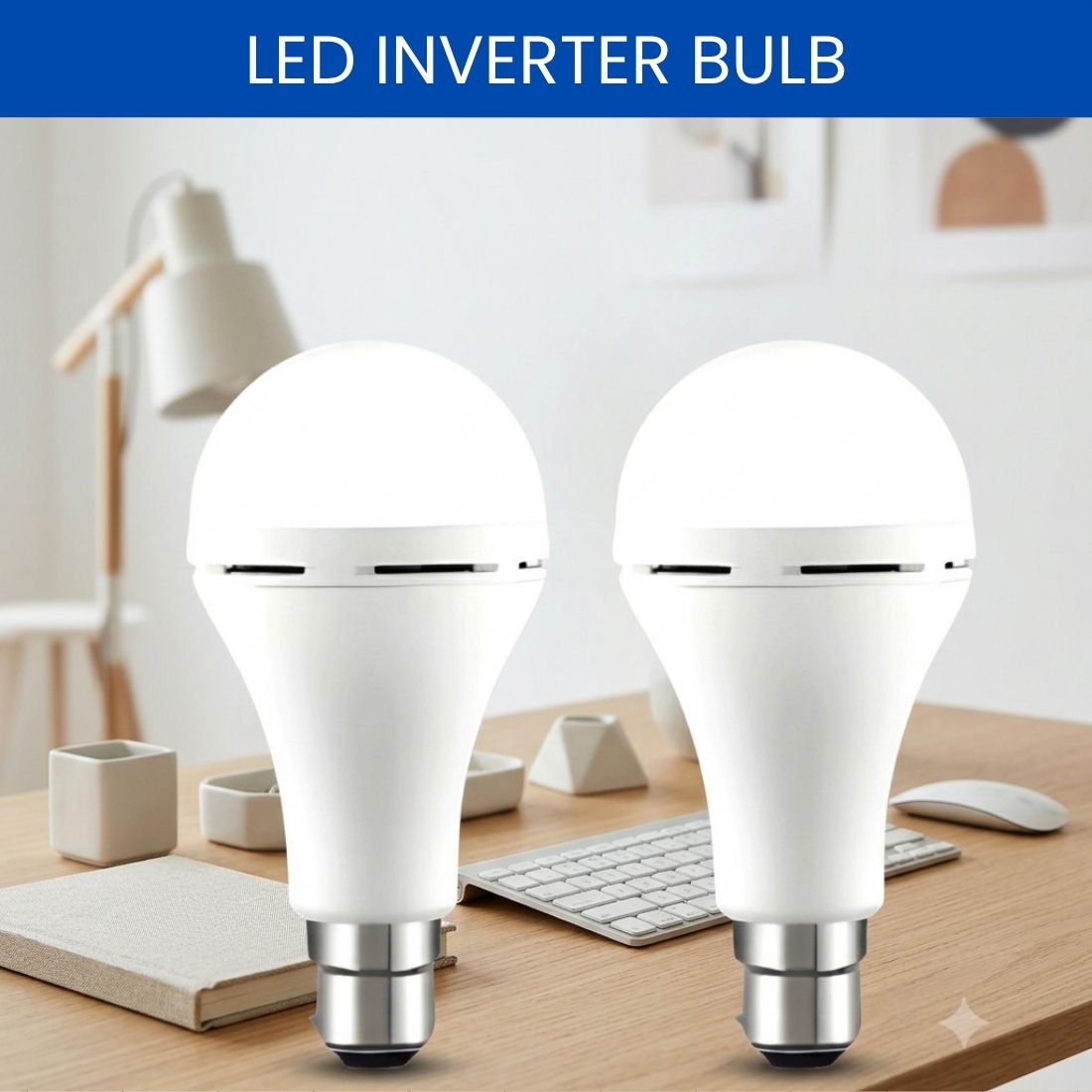 guggu Rechargeable LED Emergency Bulb, Inverter Backup Light for Home Pack of-2 HK492 4 hrs Bulb Emergency Light-picture-6