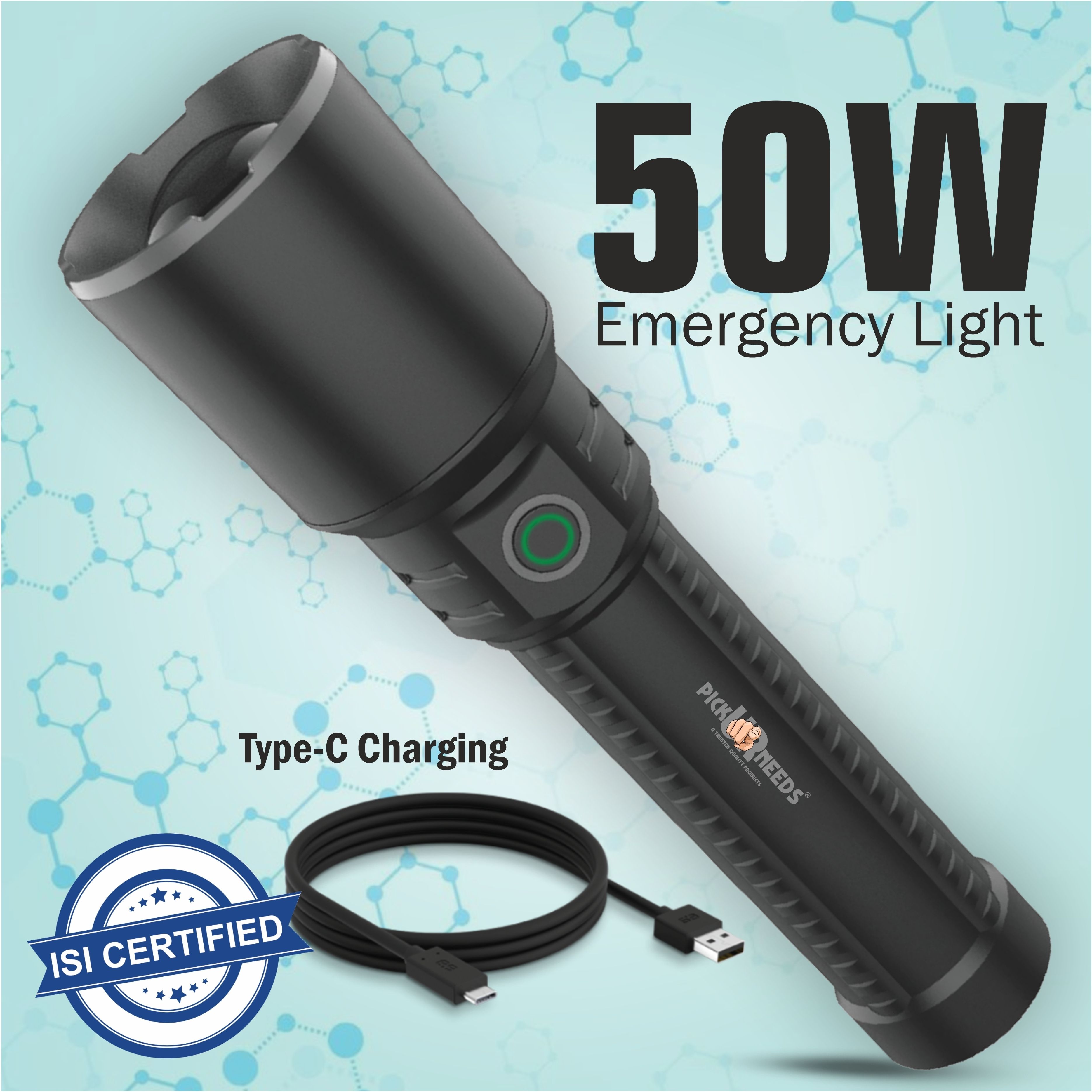 pick ur needs Portable Rechargeable Mini Torch Light With Zooming Head Adjustable Focus LED 5 hrs Torch Emergency Light-picture-36