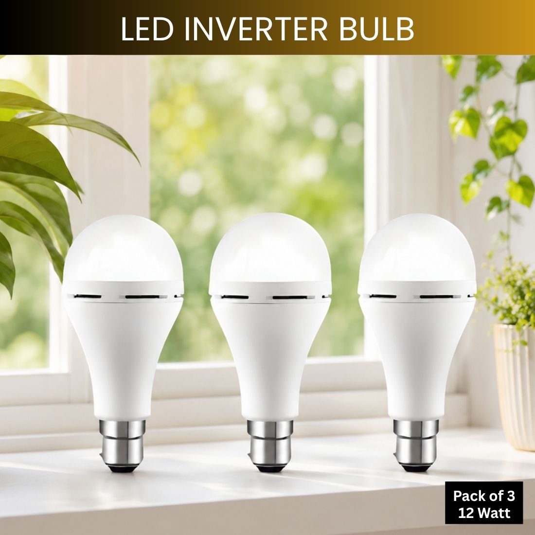 guggu Rechargeable Emergency LED Bulb, Power Cut Backup Light For Home Pack of-3 OU123 4 hrs Bulb Emergency Light-picture-4
