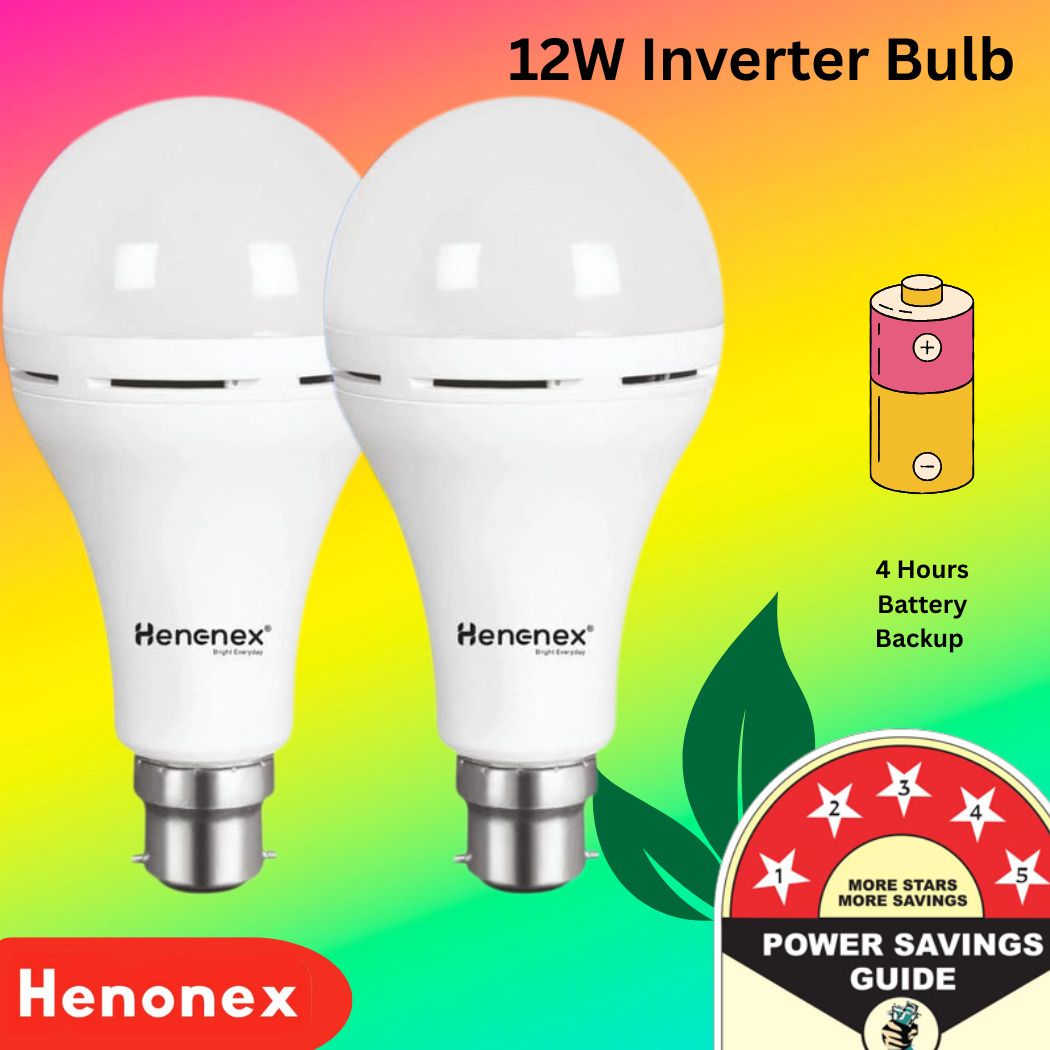 12W LED Emergency Light Bulb Pack of 2 Rechargeable 4 hrs Bulb Emergency Light-image-12