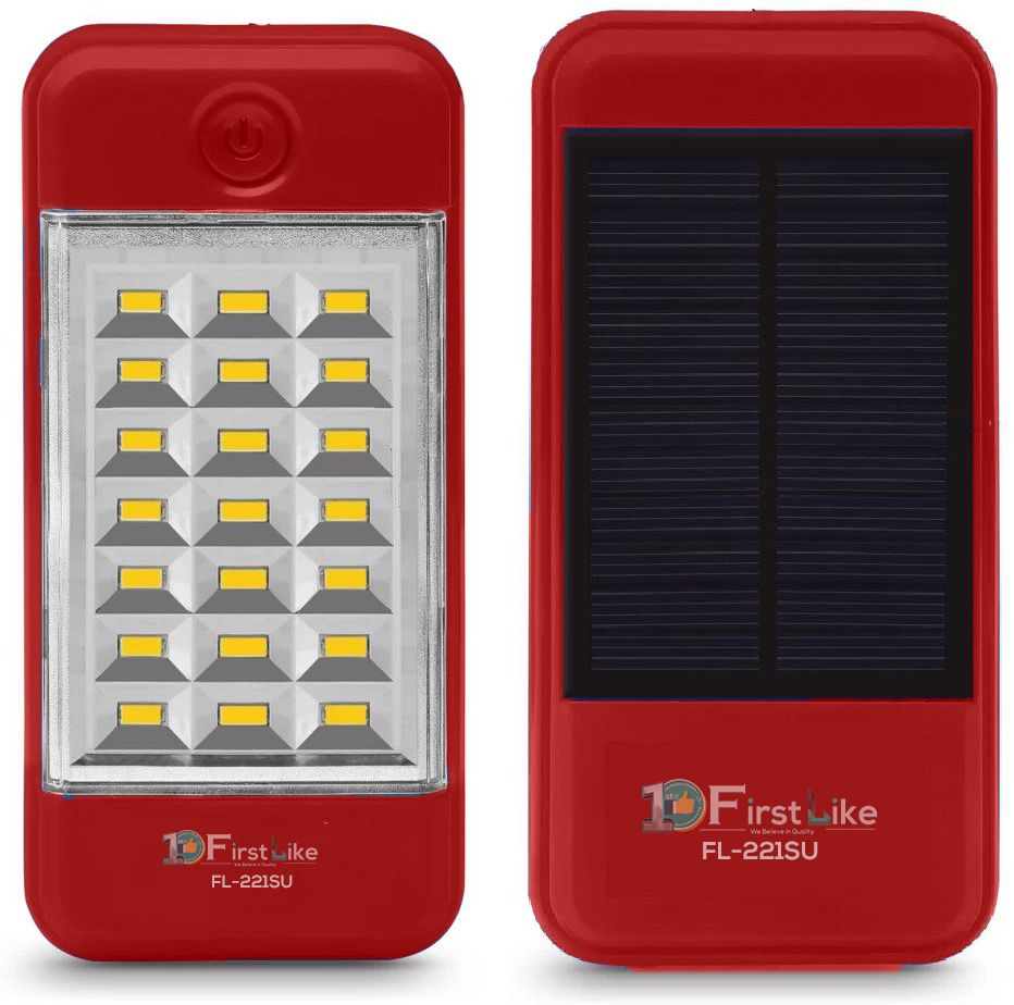 firstlike USB Mobile Power Bank Cum 21 LED Light Rechargeable Solar 6 hrs Flood Lamp Emergency Light-picture-1