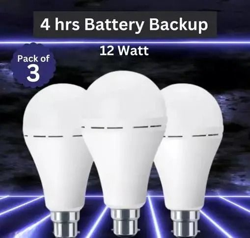 12W Emergency LED Bulb | Stellar Bright B22 Inverter LED Bulb for Power Cuts | 4 hrs Bulb Emergency Light-image-3