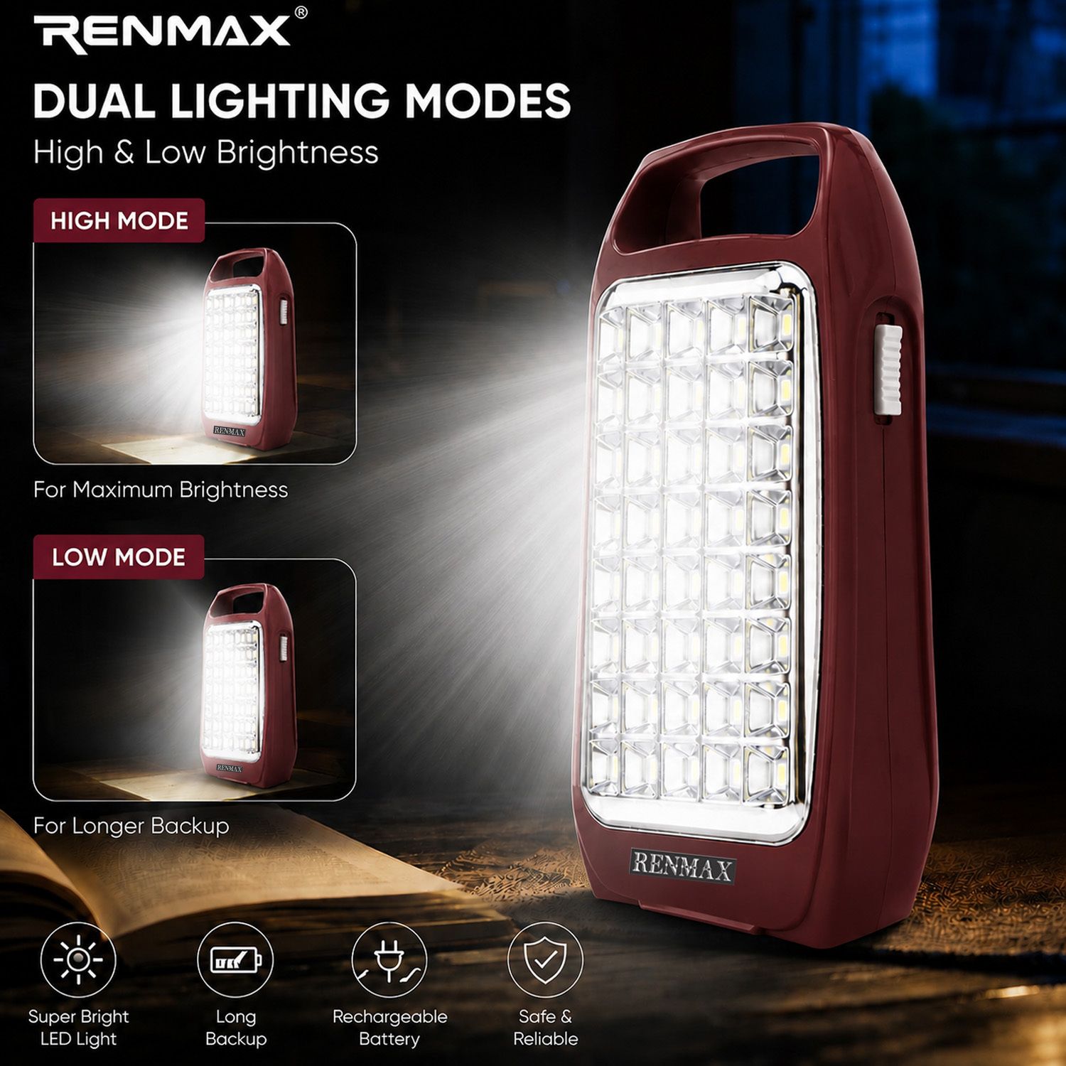 Portable Rechargeable LED Emergency Bright Light Lantern With AC/DC Charging 4 hrs Lantern Emergency Light-image-21