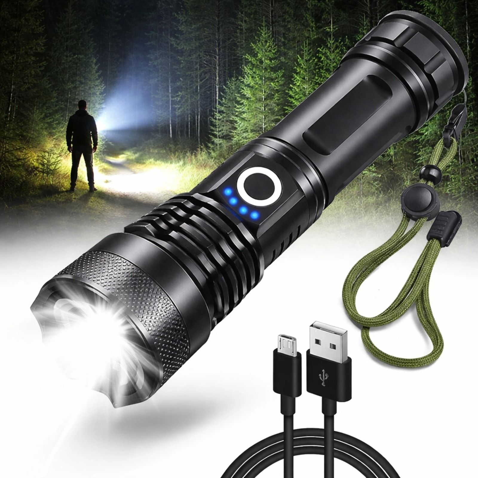 hymasa M983 Rechargeable Torch with Multi Mode Lighting 10 hrs Torch Emergency Light-picture-33