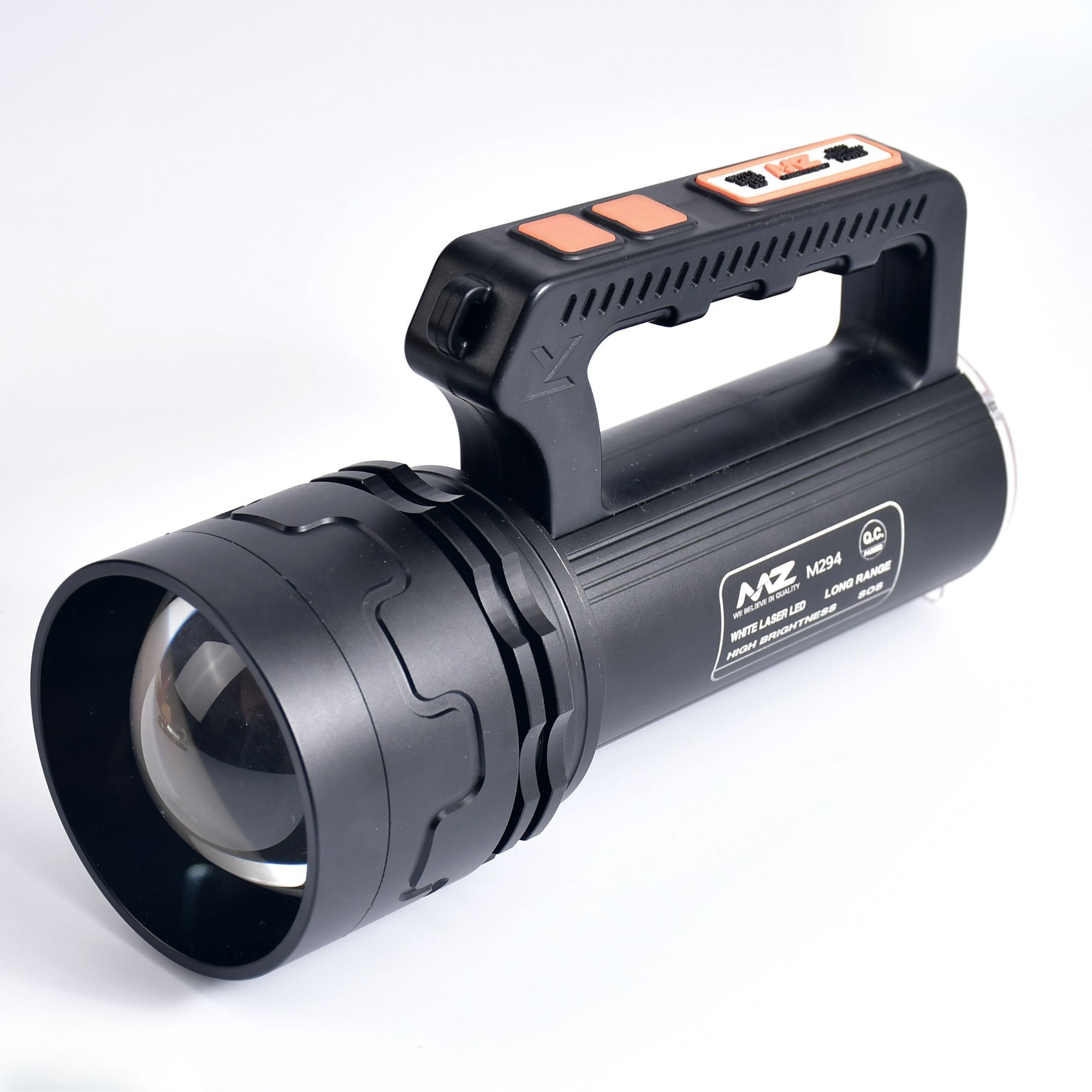 mz M294 (RECHARGEABLE LED SEARCH LIGHT) 500W Laser LED, 7-14 Hours Working Time 14 hrs Torch Emergency Light-picture-16