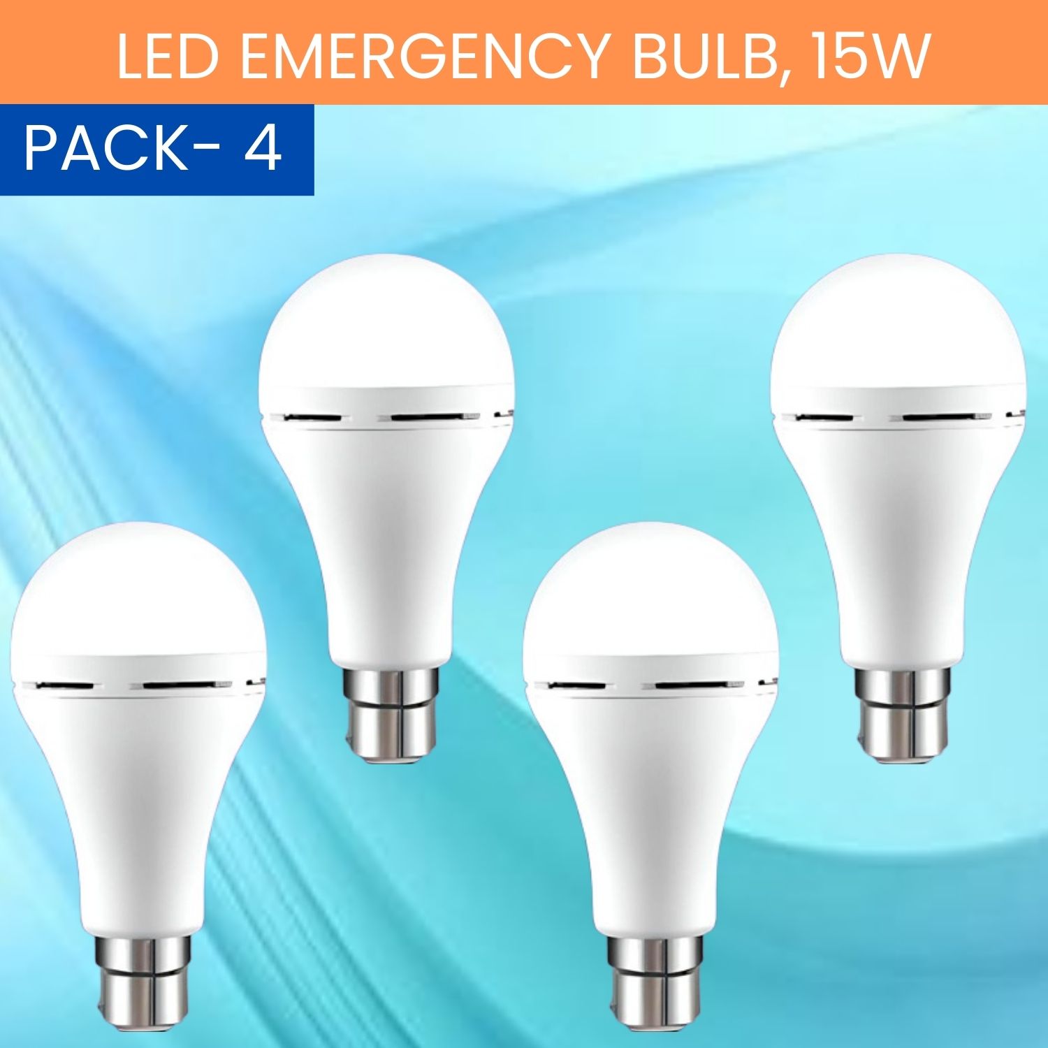 15W Rechargeable Inverter LED Bulb with Upto 4H.Power Cut Lighting Pack of_4B23 4 hrs Bulb Emergency Light-image-27