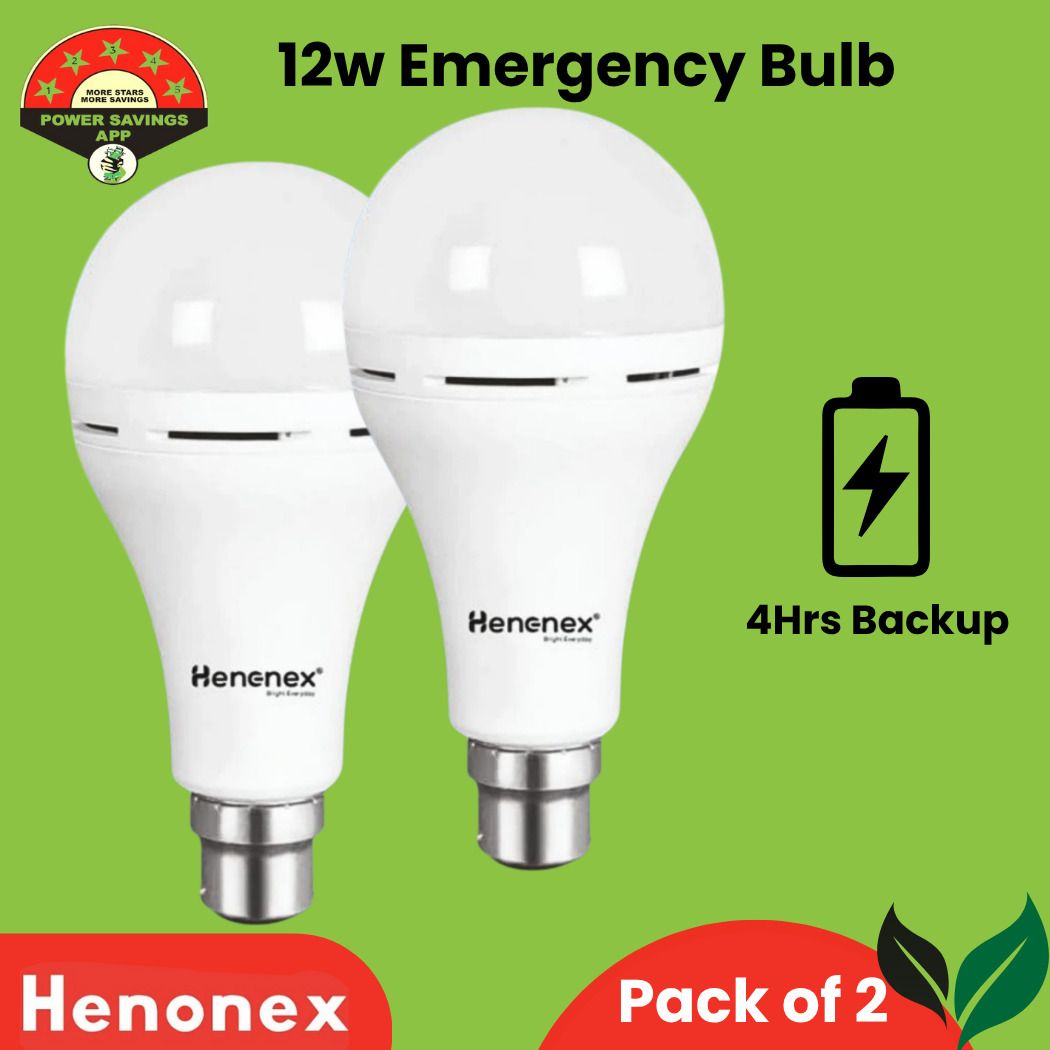 Emergency Bulb Combo Pack of 2 Power Cut Light 4 hrs Bulb Emergency Light-image-24