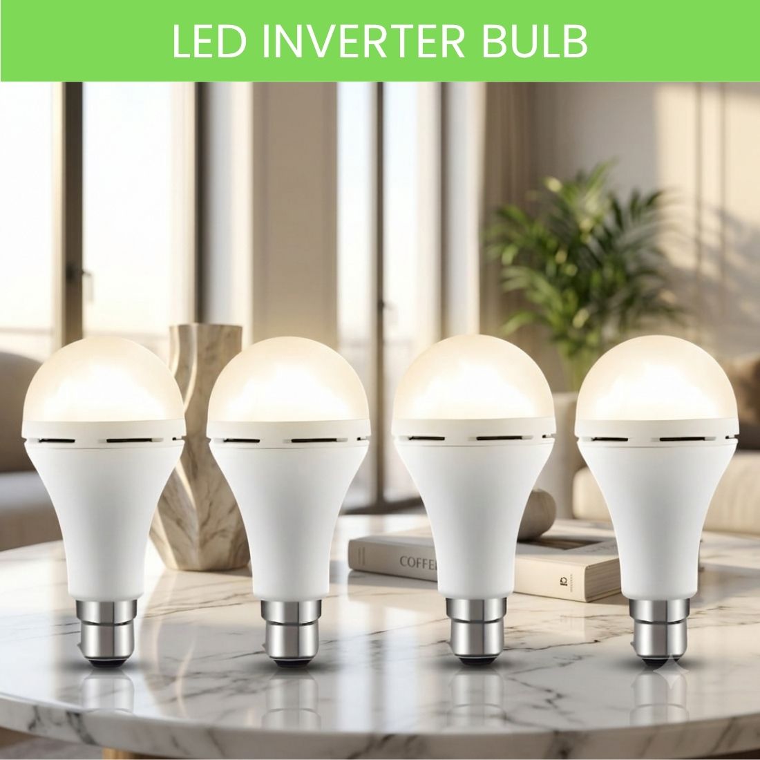 guggu Rechargeable LED Emergency Bulb, Inverter Backup Light for Home Pack of-4 MO325 4 hrs Bulb Emergency Light-picture-18