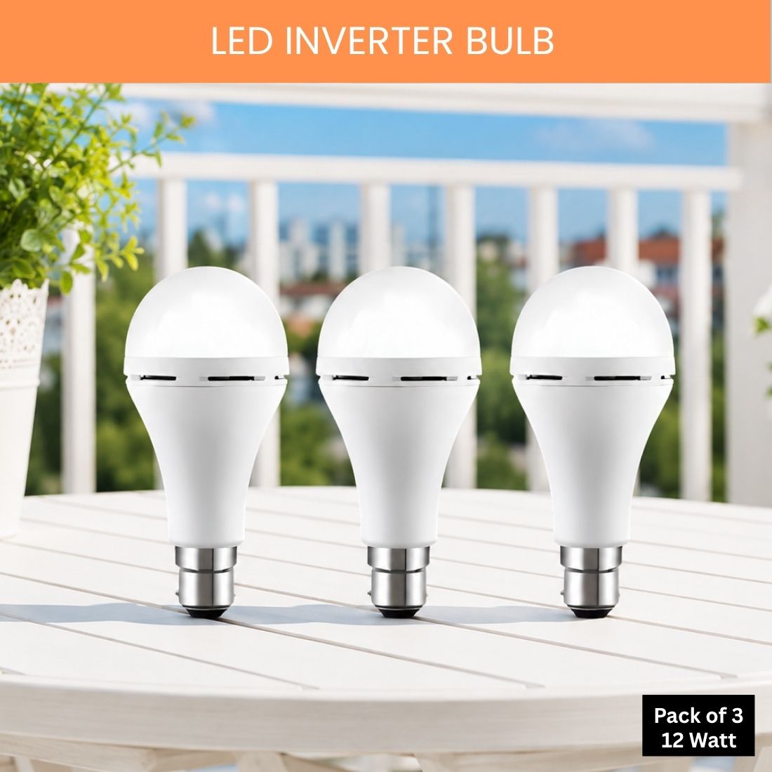 sacro Rechargeable Emergency LED Bulb, Power Cut Backup Light For Home Pack of-3 PP141 4 hrs Bulb Emergency Light-picture-49