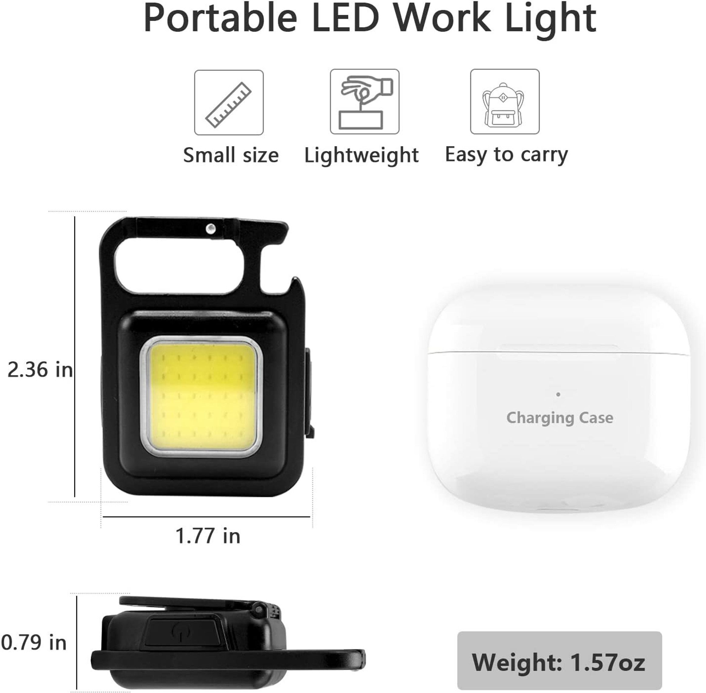 Multifunction Keychain Led Light with Bottle Opener, Magnetic Base 1 hrs Torch Emergency Light-image-27