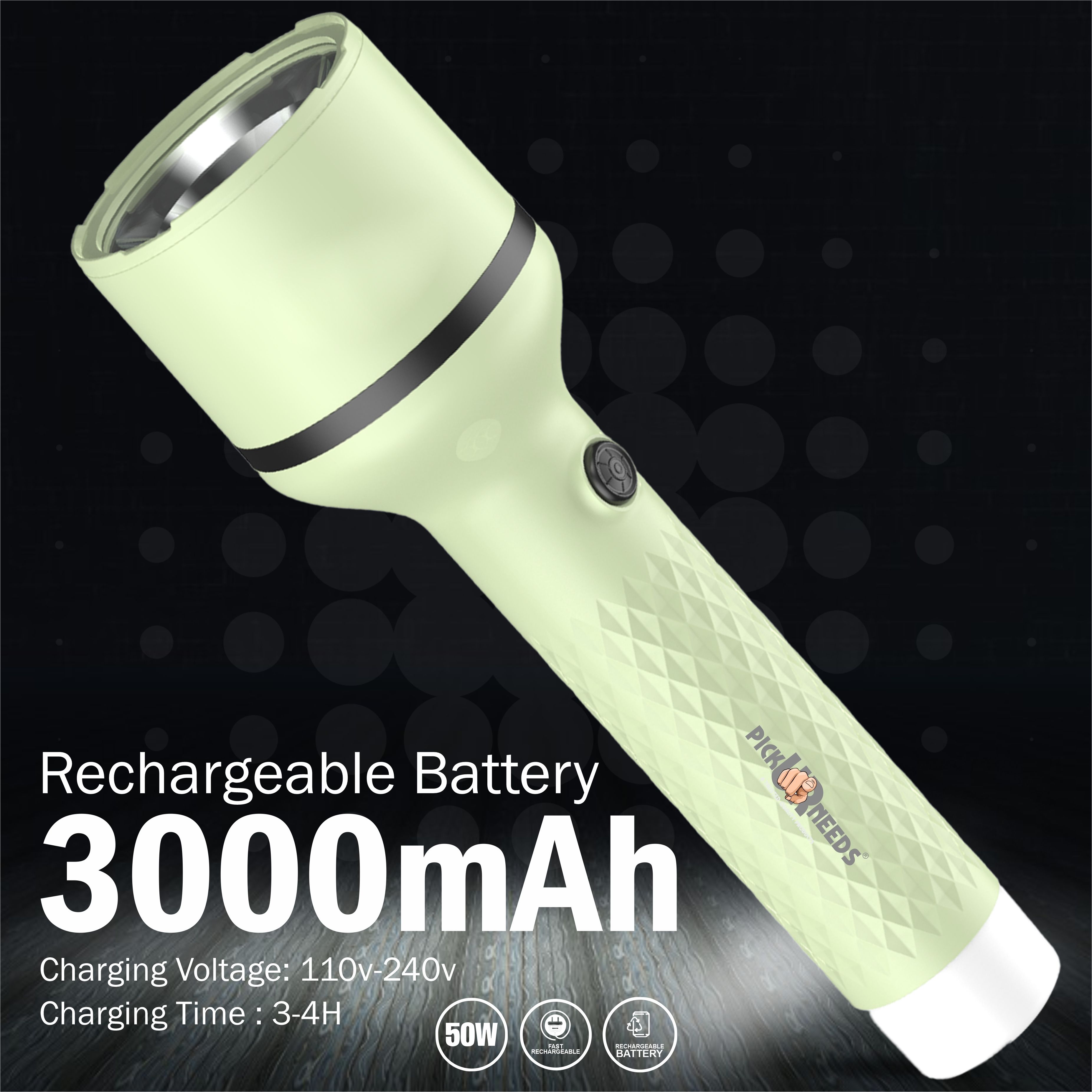 Rechargeable Long Range Search Light With 4 Mode Light Long Battery Backup Torch 6 hrs Lantern Emergency Light-image-46