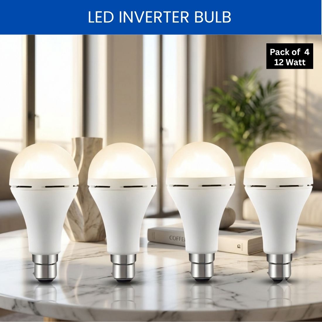 guggu Rechargeable Emergency LED Bulb, Power Cut Backup Light For Home Pack of-4 JI483 4 hrs Bulb Emergency Light-picture-34
