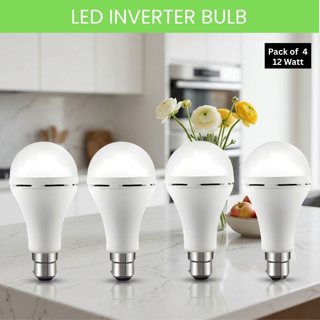 guggu Rechargeable Emergency LED Bulb, Power Cut Backup Light For Home Pack of-4 HI104 4 hrs Bulb Emergency Light-picture-44