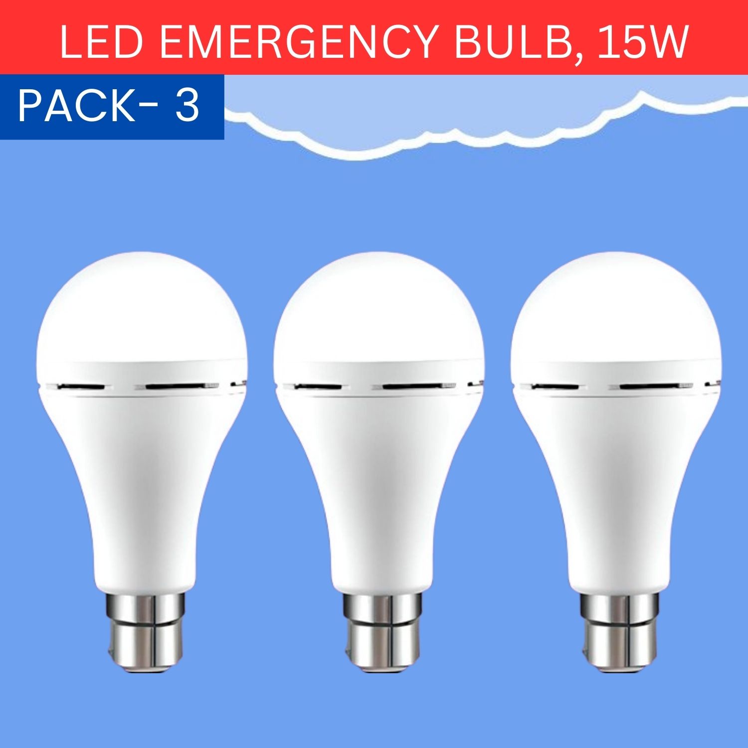 15W Rechargeable Inverter LED Bulb with Upto 4H.Power Cut Lighting Pack of_3Q393 4 hrs Bulb Emergency Light-image-26