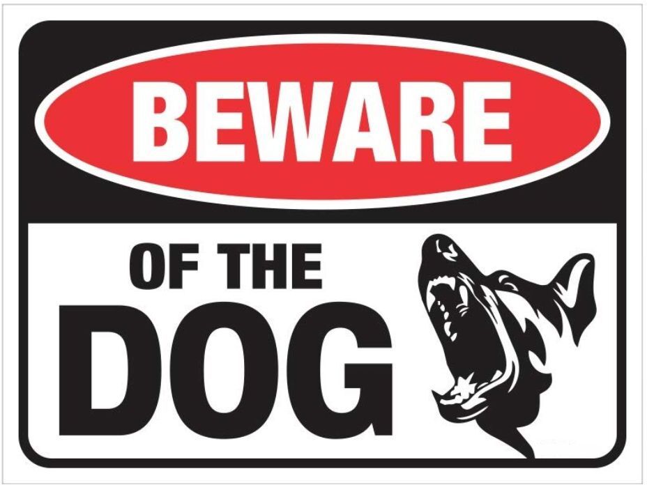 Beware of Dog Sign Board – Warning Sign for Gate, Home, Office – 8x6 Inch Emergency Sign-image-1