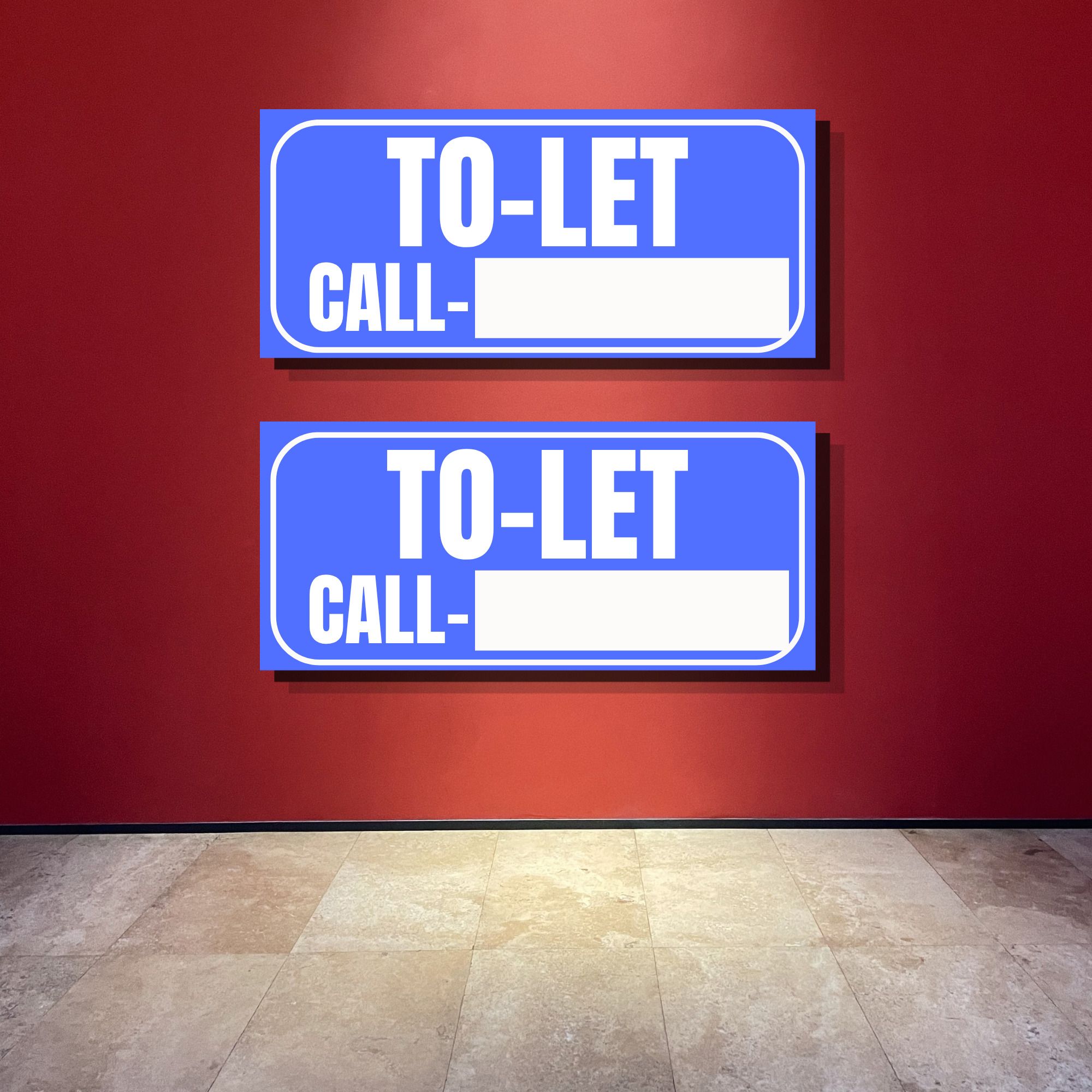 To-Let Sign Board For Made of Sun Board, Size 12 * 3 Inch, Back of 2 Emergency Sign-image-25