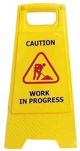 solace hygiene Work in Progress Caution Sign Board Emergency Sign-picture-20