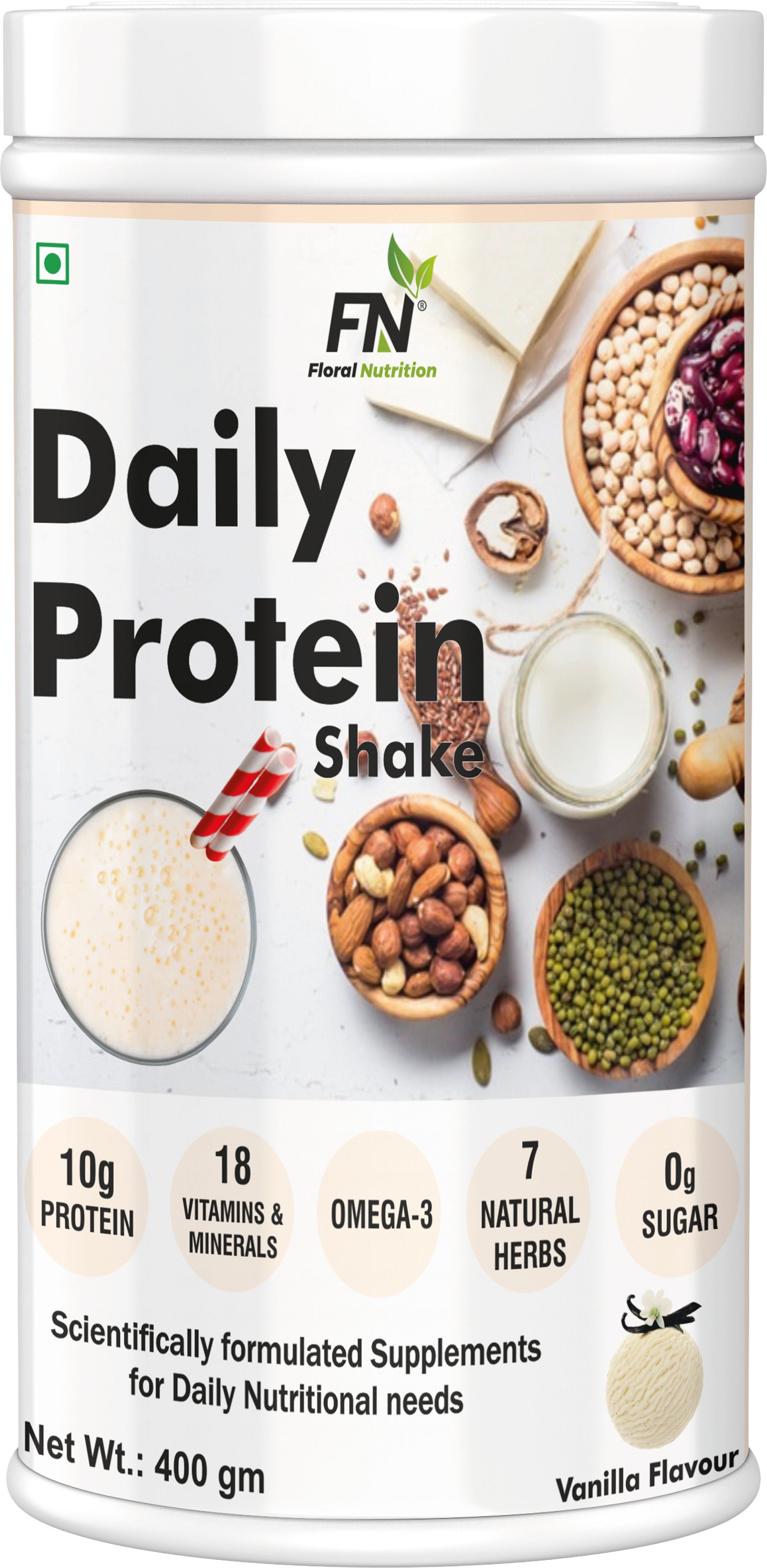 floral nutrition Daily Protein Shake with Herbal Blend, Omega-3, 18 Vitamins-For Energy, Immunity-picture-42