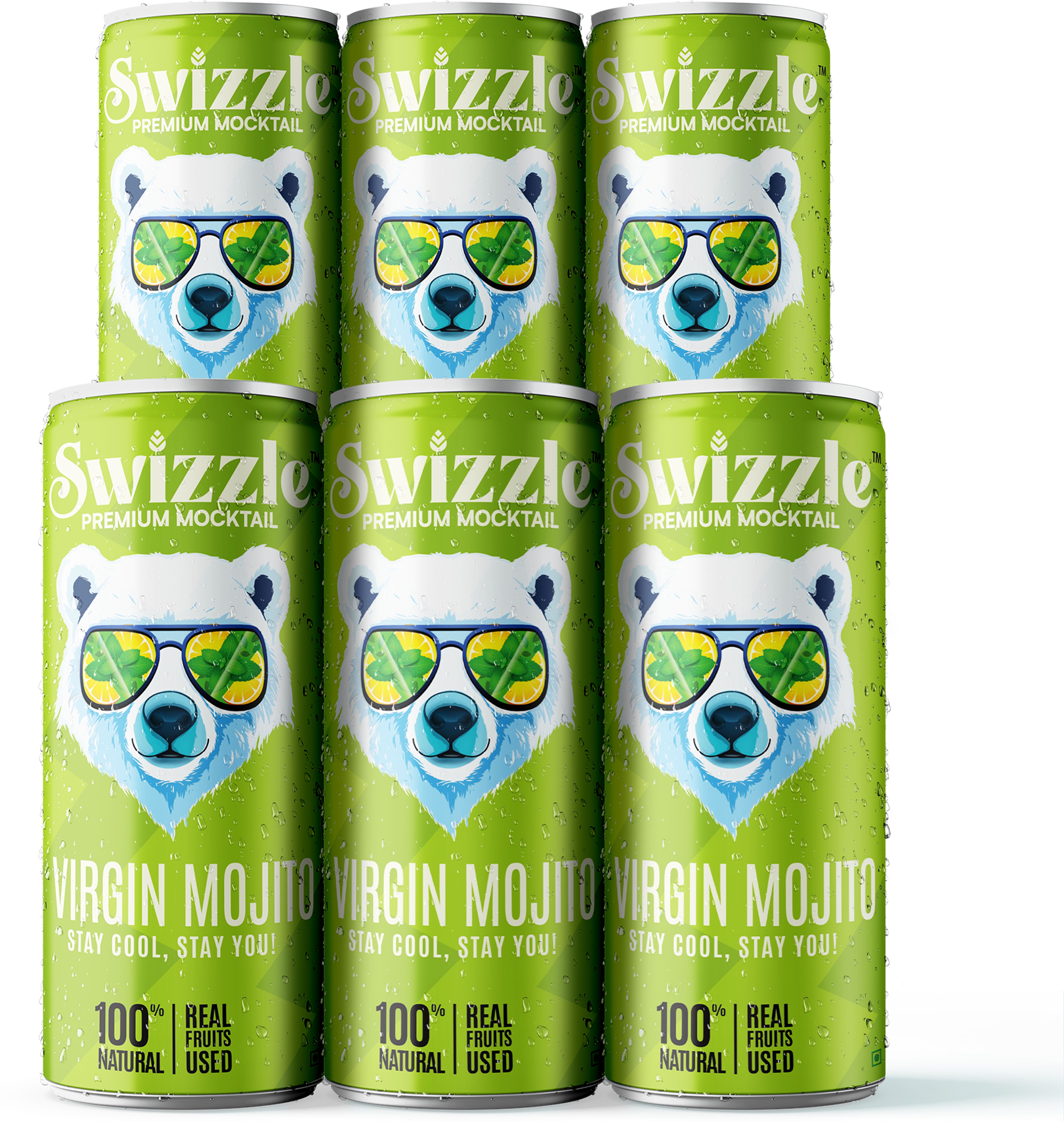 Virgin Mojito 250 ml (Pack of 6) 100% Natural Mint & Lime Refreshment Premium Hydration Drink-image-0