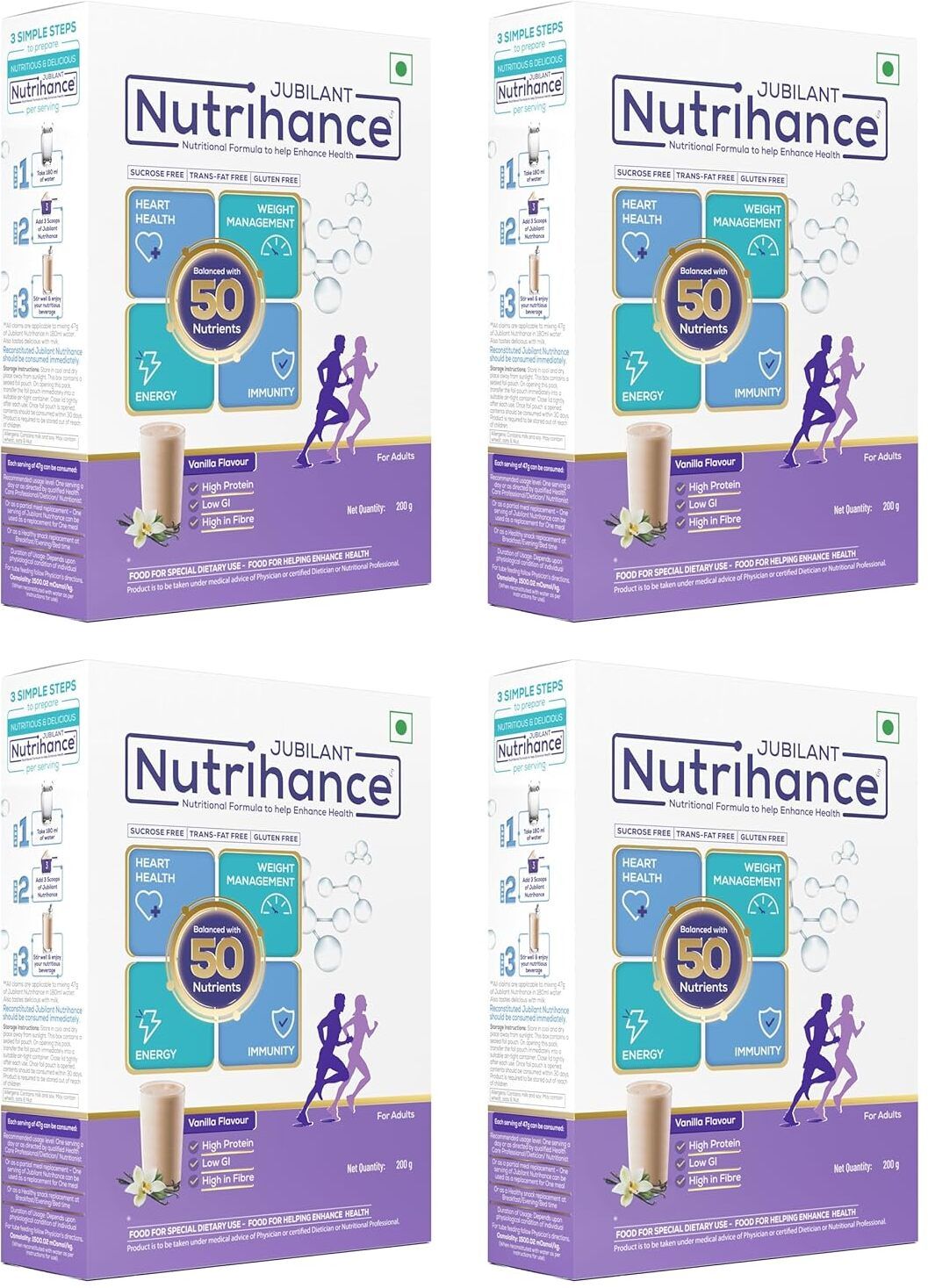 jubilant nutrihance Nutritional Formula help Enhance Health,200gm x Pack of 4 Nutrition Drink-picture-24