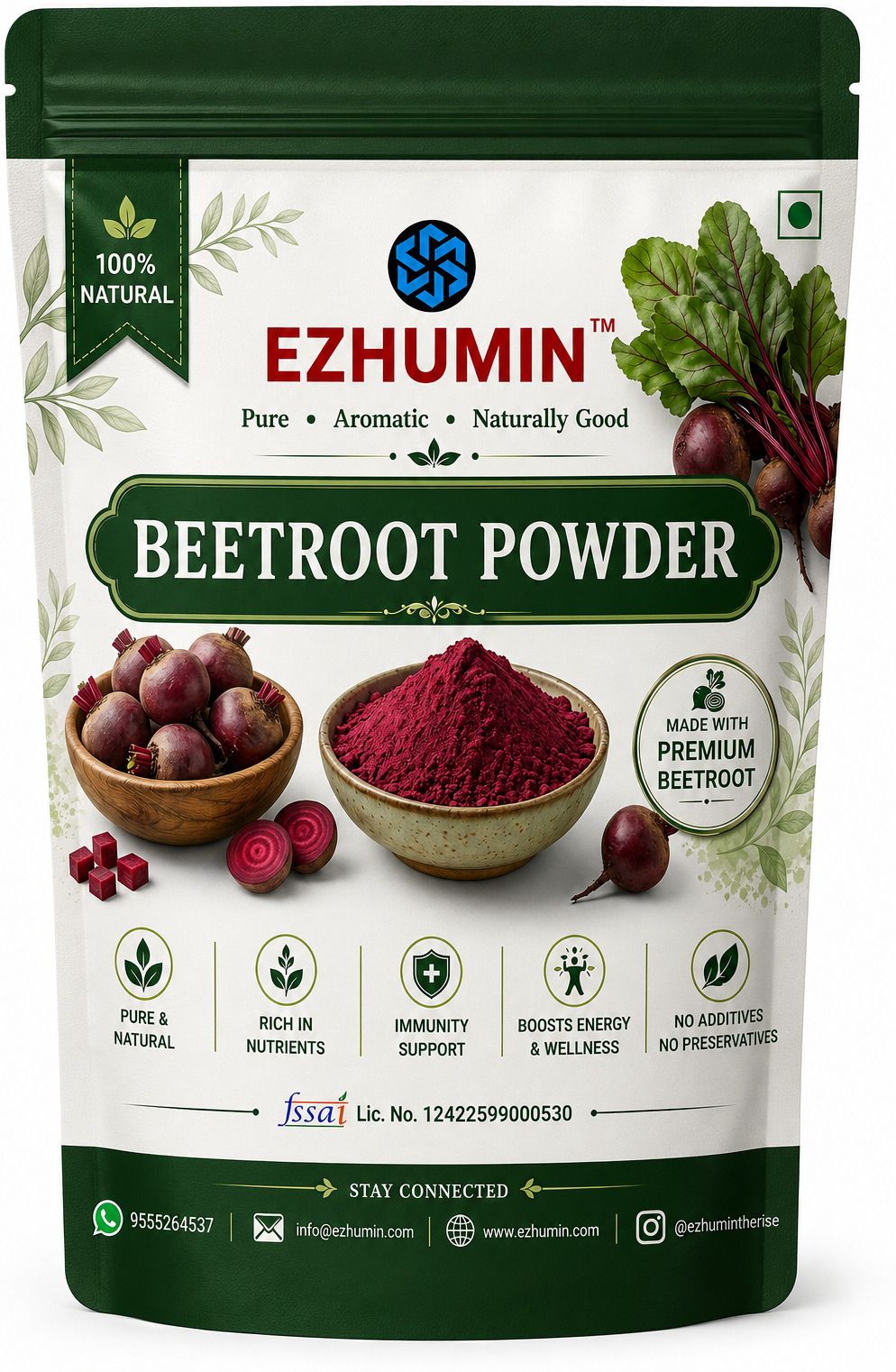 Premium Beetroot Powder | 100% Pure & Natural | Fresh | 100g Nutrition Drink-image-43