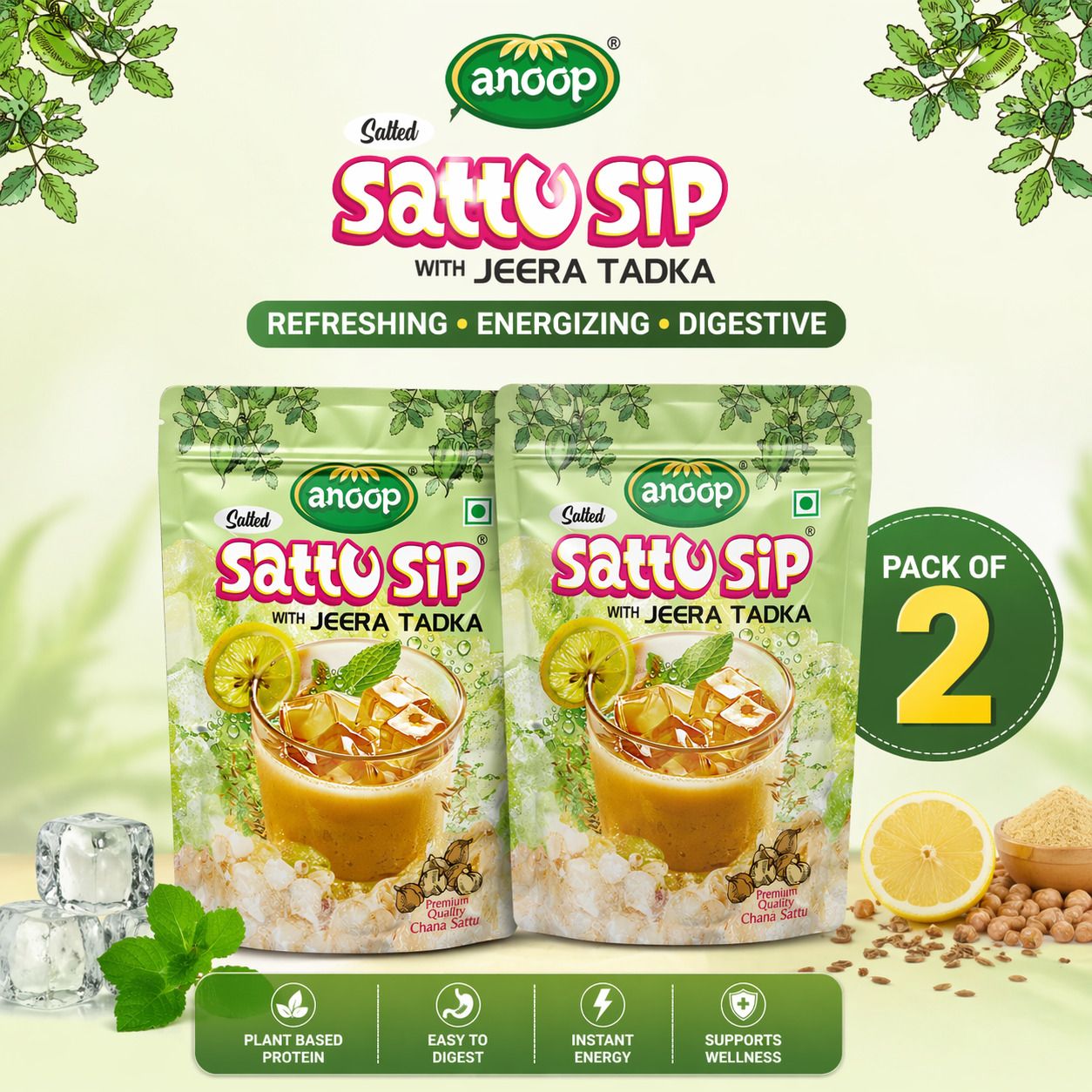 Sattu Sip Salted Jeera Tadka |Protein Rich|Diet friendly|Natural Body Coolant| Sports Drink-image-47