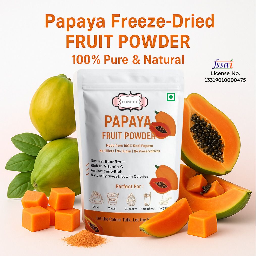 Papaya Powder | Natural Powder for Smoothies, Baking & Juices | No Added Sugar Nutrition Drink-image-2