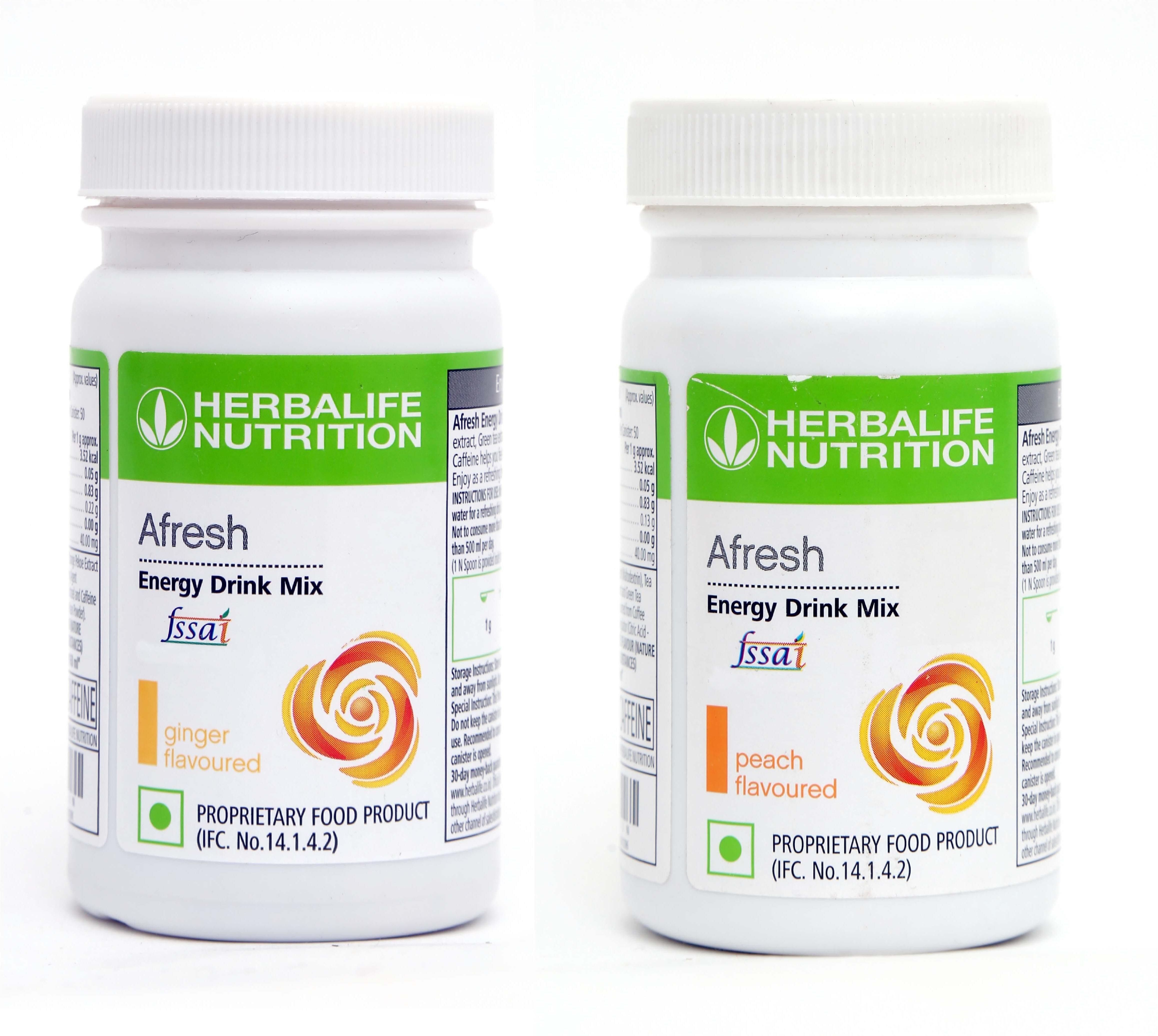herbalife nutrition Afresh Energy Drinks Mix Ginger + Peach Flavour (1+1 ) Energy Drink-picture-26