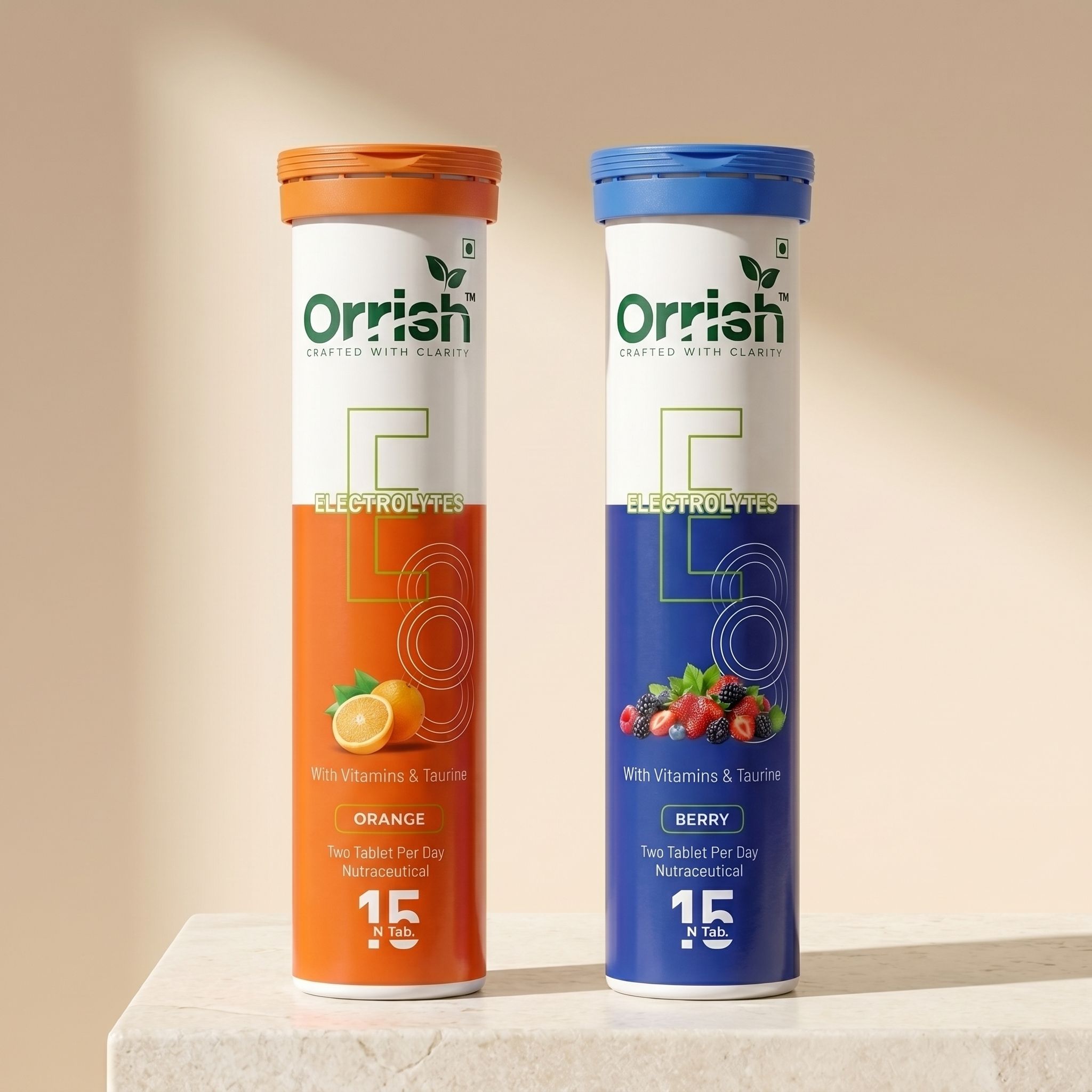 Electrolyte Effervescent Tablets Orange & Berry | Hydration Drink Mix Hydration Drink-image-38
