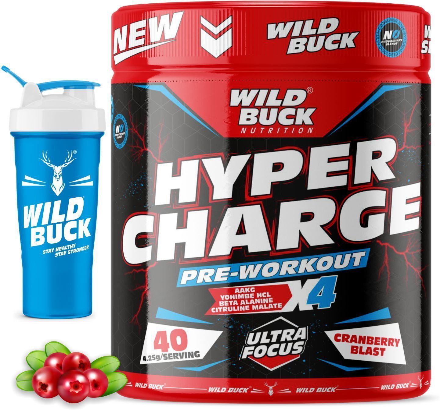 hyper charge pre-workout for muscle pump ,non-crash energy both for men & women sports drink