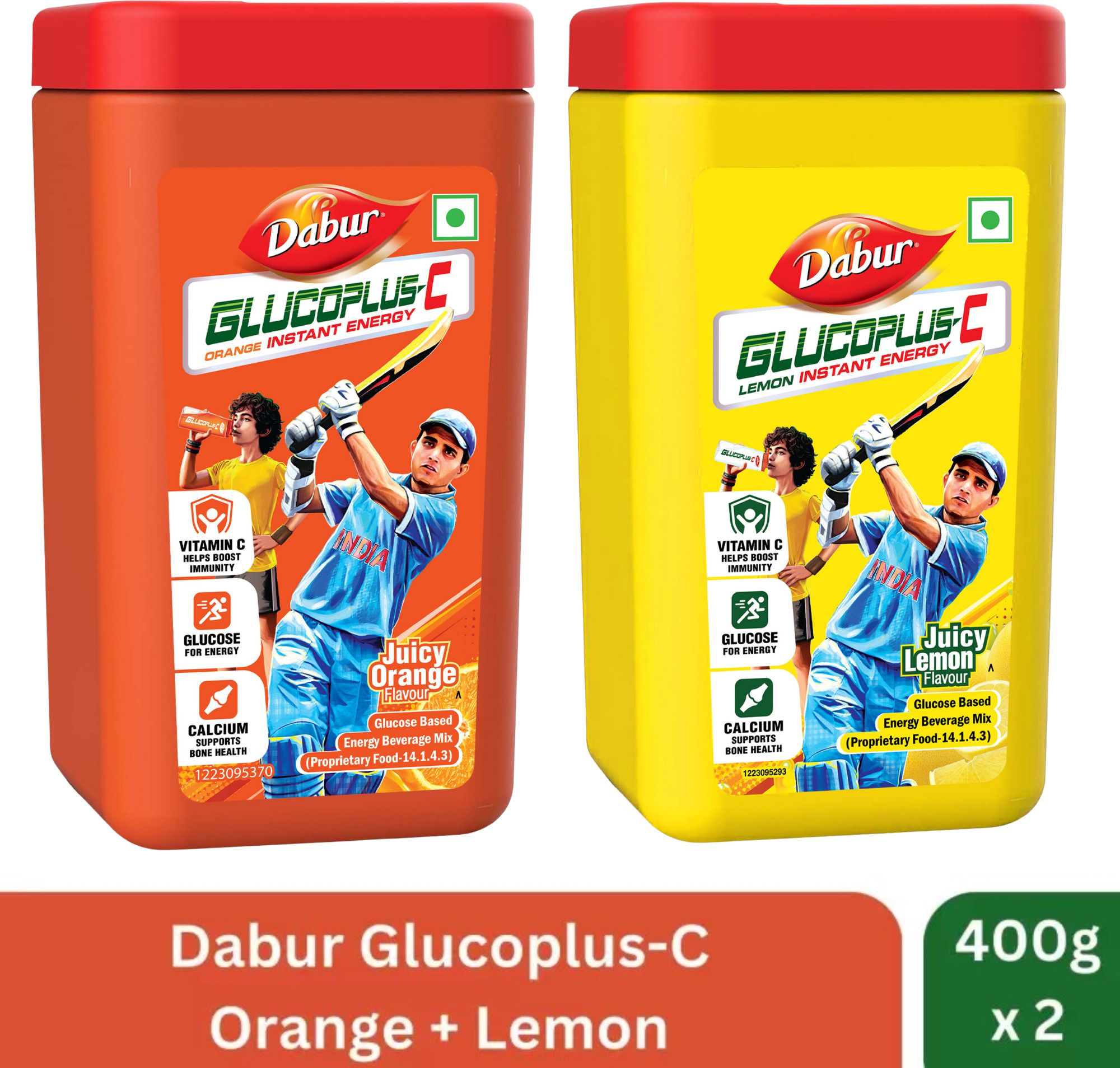 GlucoPlus-C Instant Energy Glucose (Lemon + Orange Powder) Energy Drink