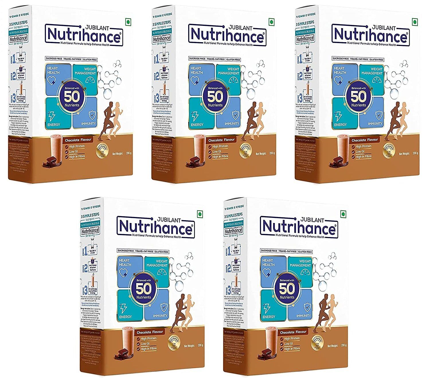 jubilant nutrihance Complete Nutritional Drink with 50 Vital Nutrients ,200g x Pack of 5 Nutrition Drink-picture-23
