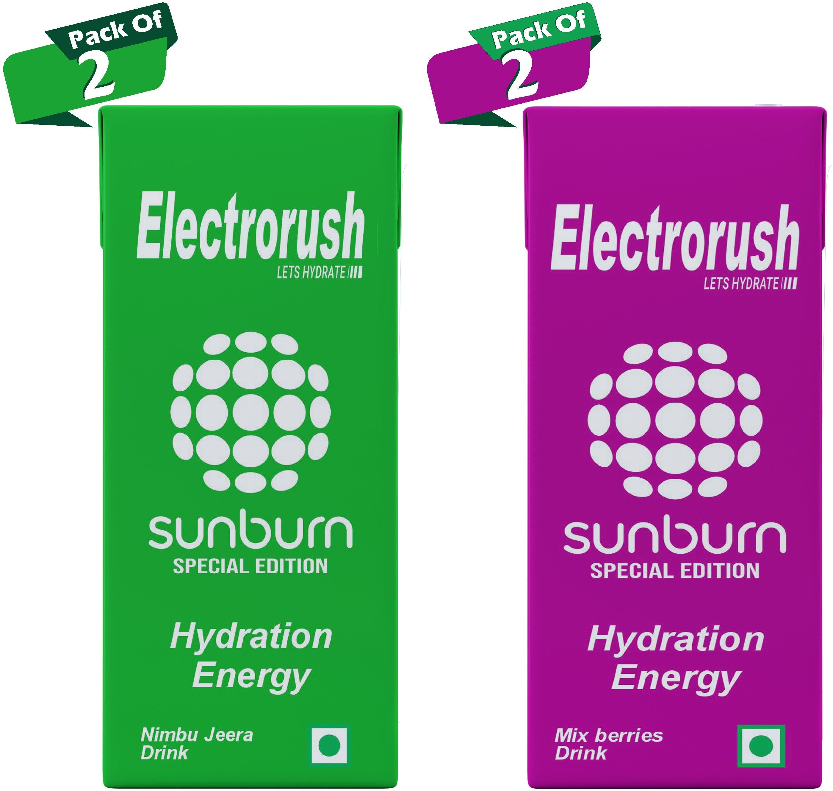 Sunburn Special Edition - 2 Mix Berry + 2 Nimbu Jeera (Pack of 4) Hydration Drink-image-18