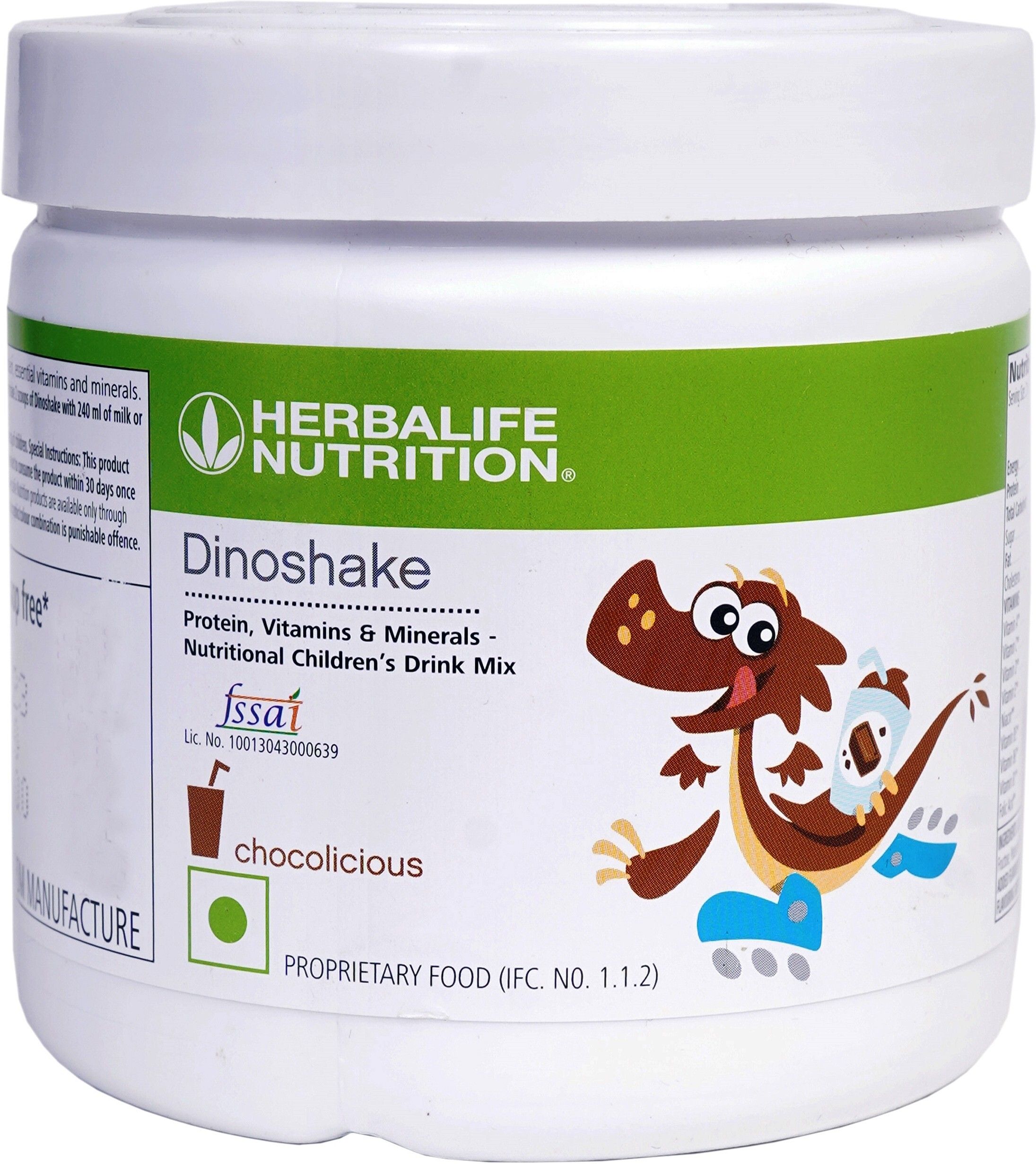 Dinoshake Kids Nutrition Drink Mix -Chocolate Flavor Plant-Based Protein (200 g) Nutrition Drink