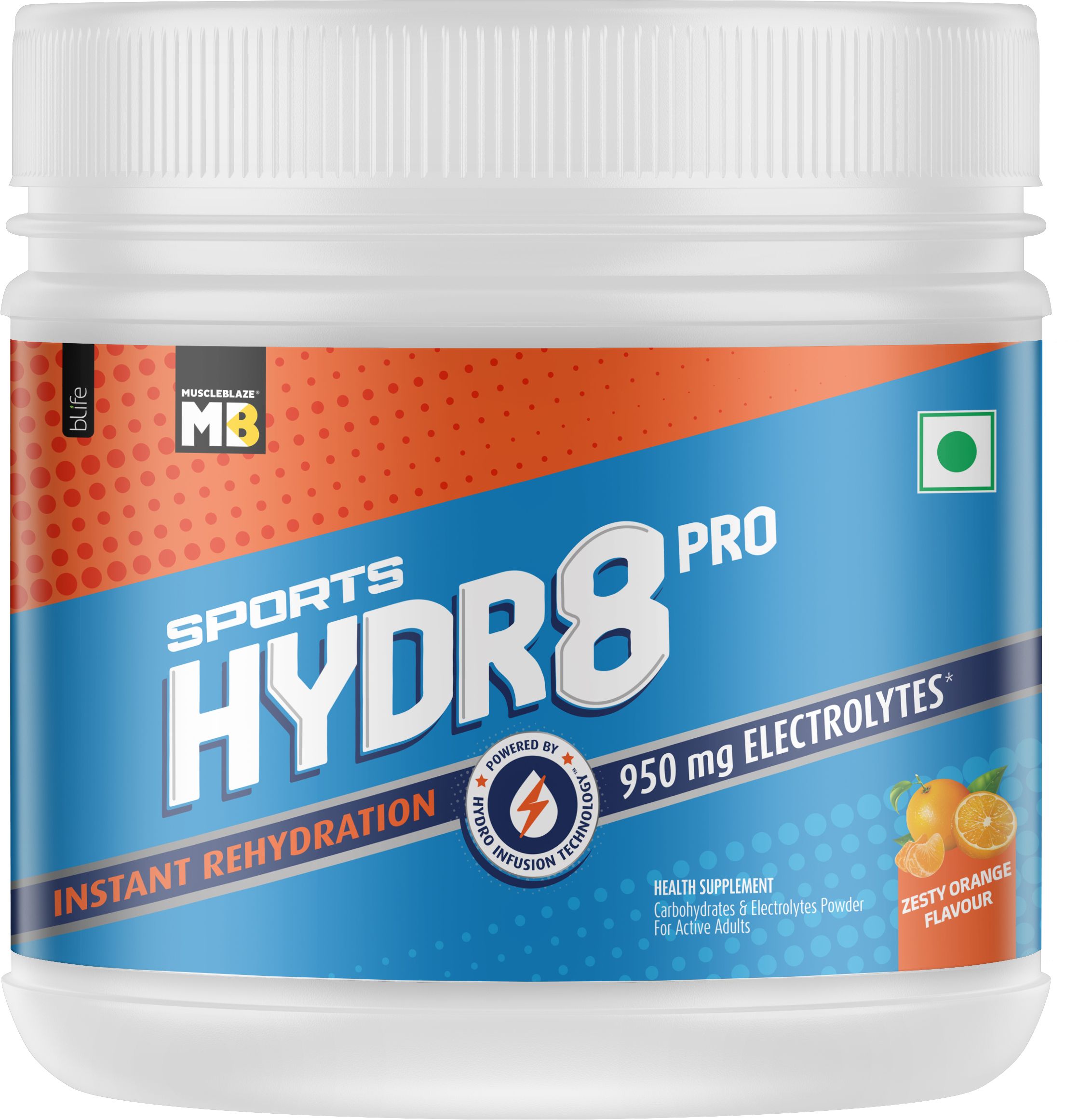 Sports Hydr8 PRO, 950 mg Electrolytes, for Instant Rehydration & Energy Hydration Drink
