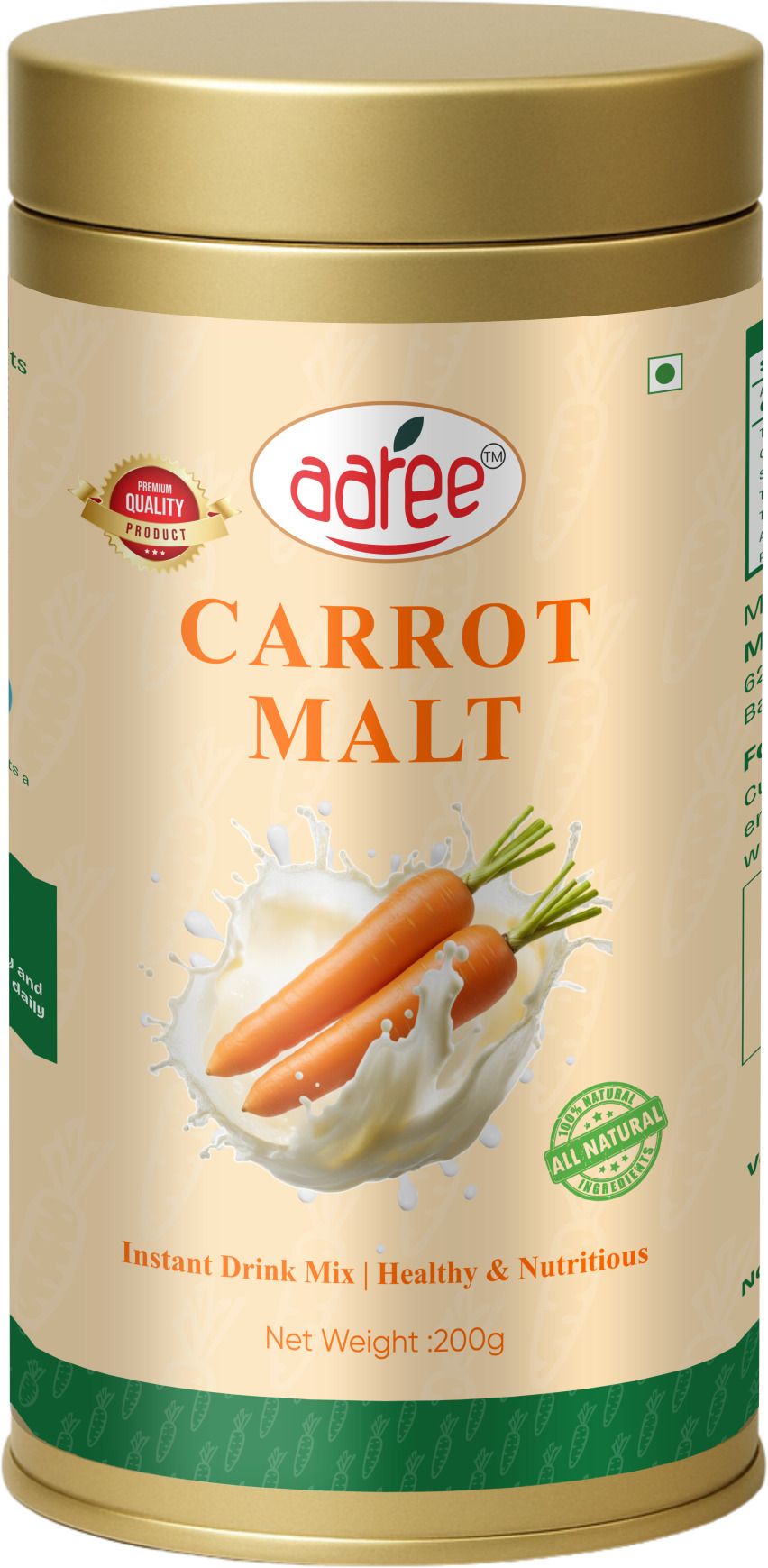 Carrot Malt | Healthy Instant Drink Mix | Nutritious, Creamy Beverage Nutrition Drink-image-28