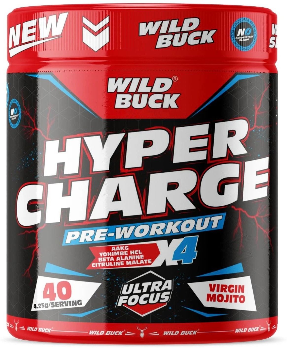 wild buck Hyper Charge Pre-Workout For Muscle Pump ,Non-Crash Energy Both For Men & Women Sports Drink-picture-17
