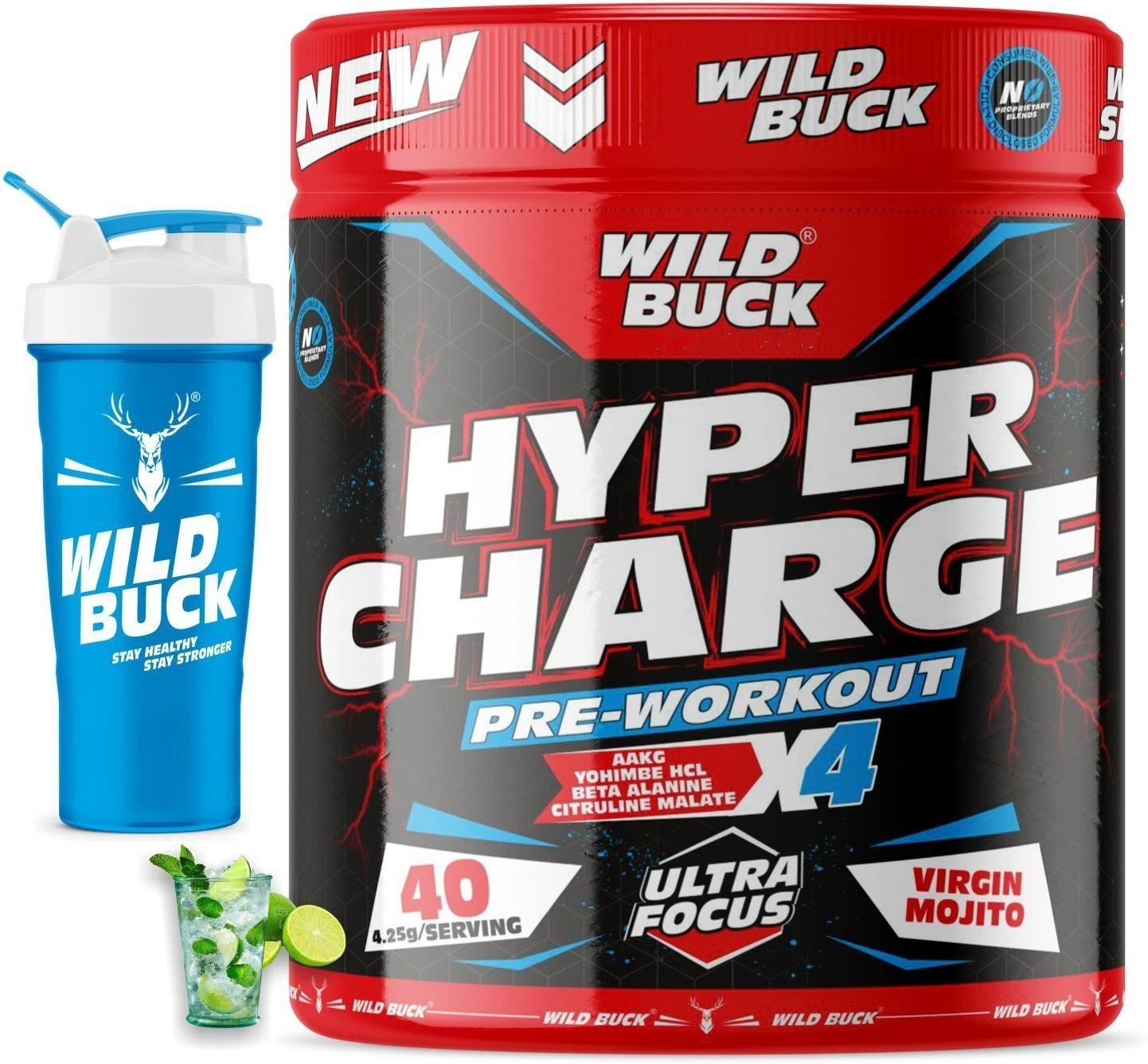 wild buck Hyper Charge Explosive Energy Pre‑Workout For Muscle Pump,Non-Crash Energy Sports Drink-picture-18