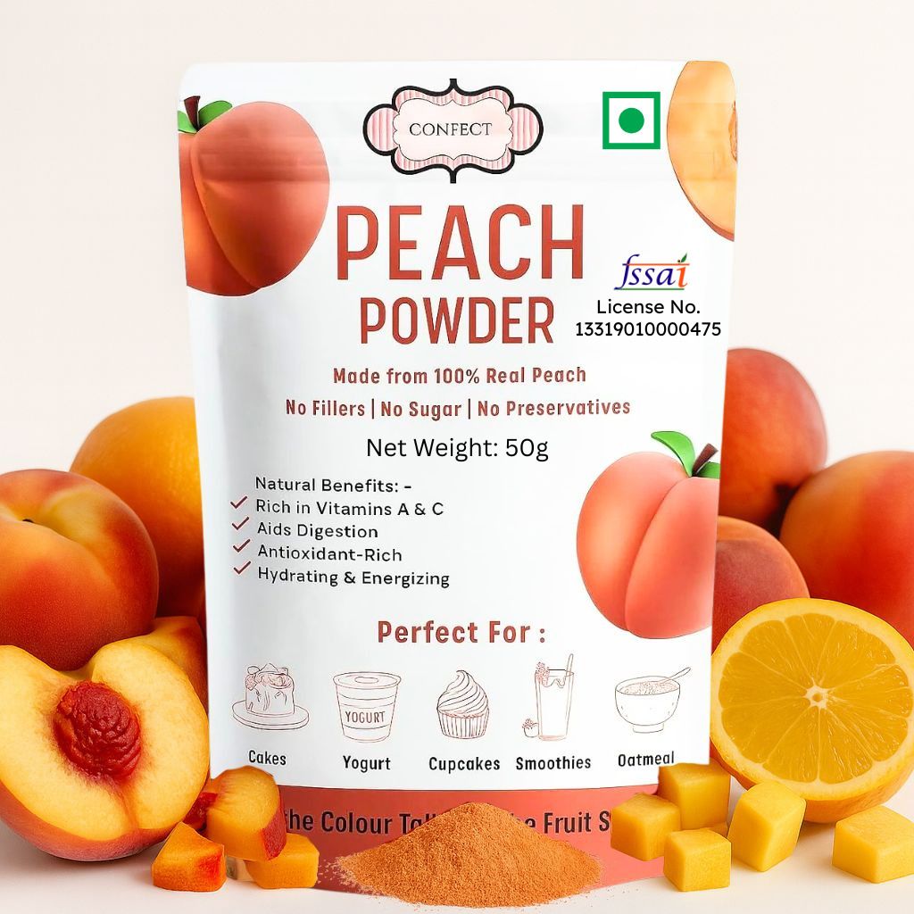 confect Peach Fruit Powder | Pure Fruit Powder for Smoothies, Baking| Vegan, Gluten-Free Nutrition Drink-picture-17