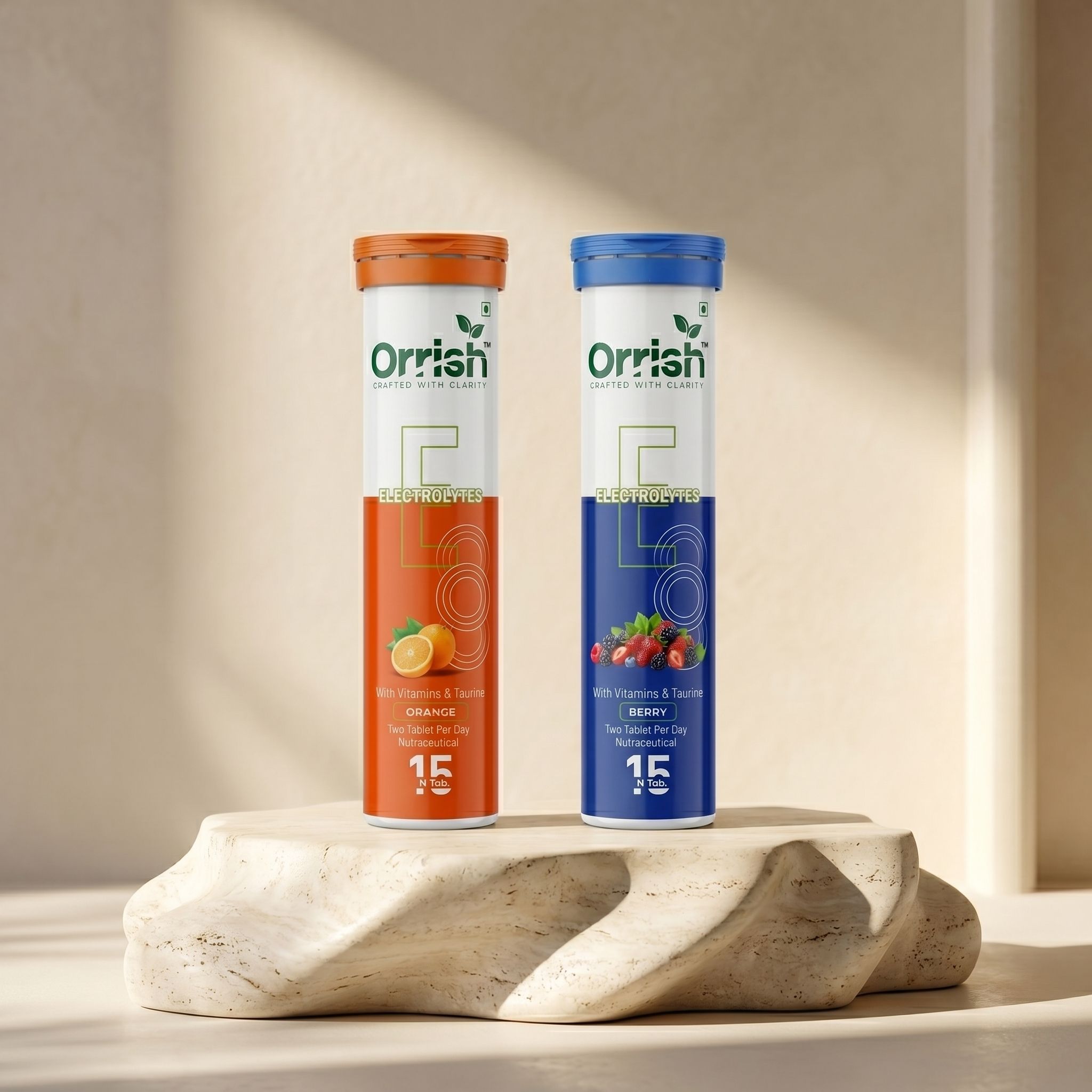 Hydration & Electrolyte Effervescent Tablets | Orange Berry Duo Pack Hydration Drink-image-5