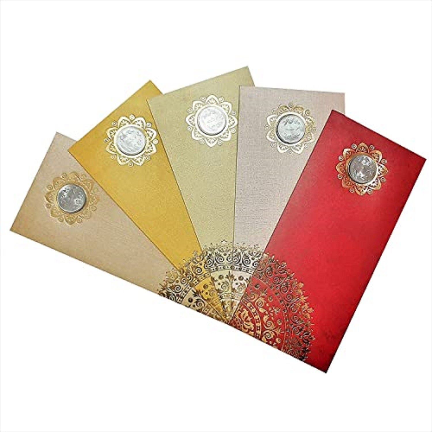 Pack of 30 Designer shagun envelope with one rupee coin Envelopes-image-5